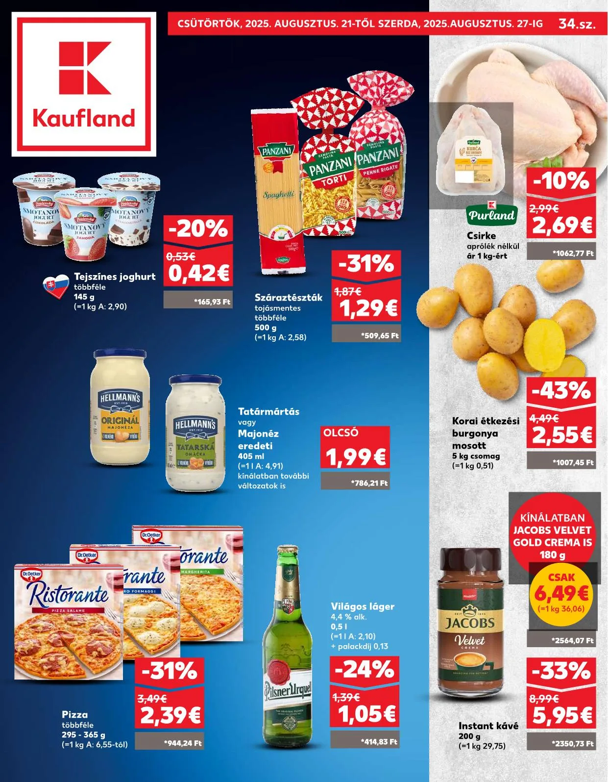 Kaufland akciós újság Pozsony komarom 08.21–08.28