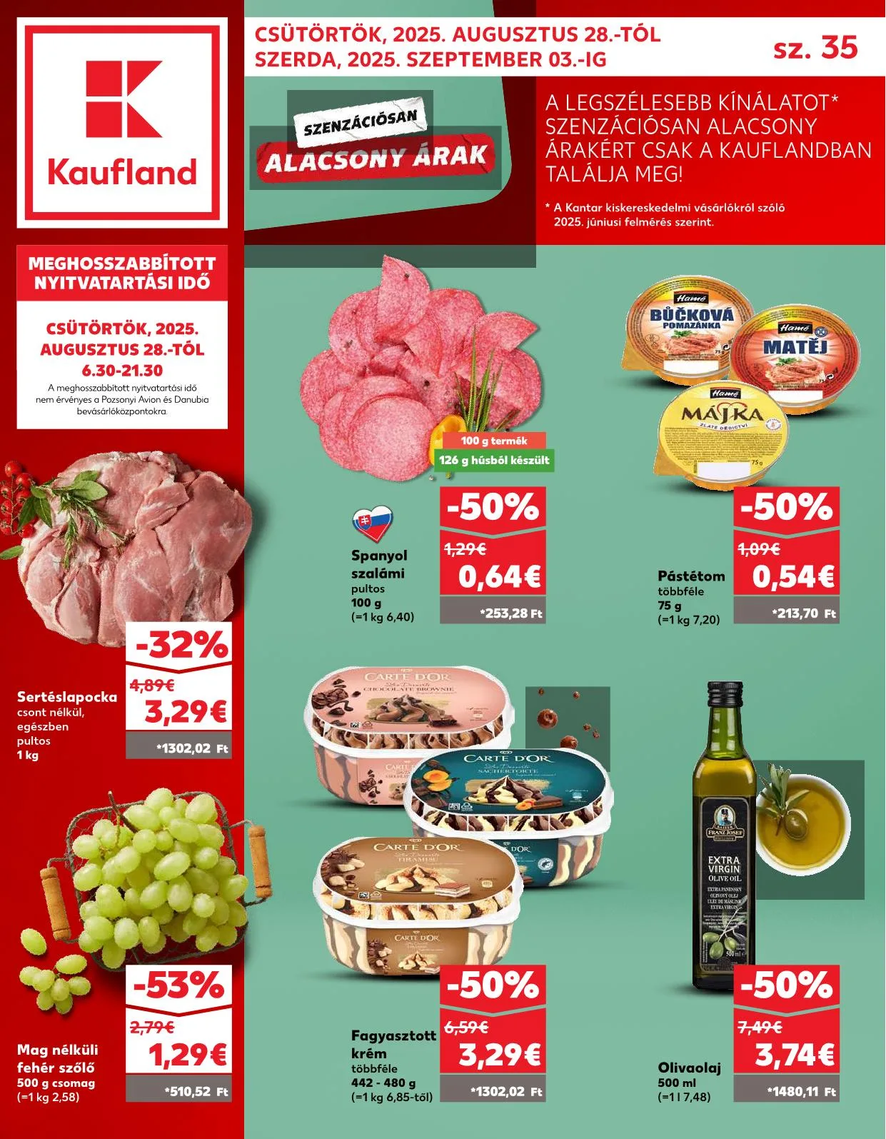 Kaufland akciós újság Somorja 08.28–09.03