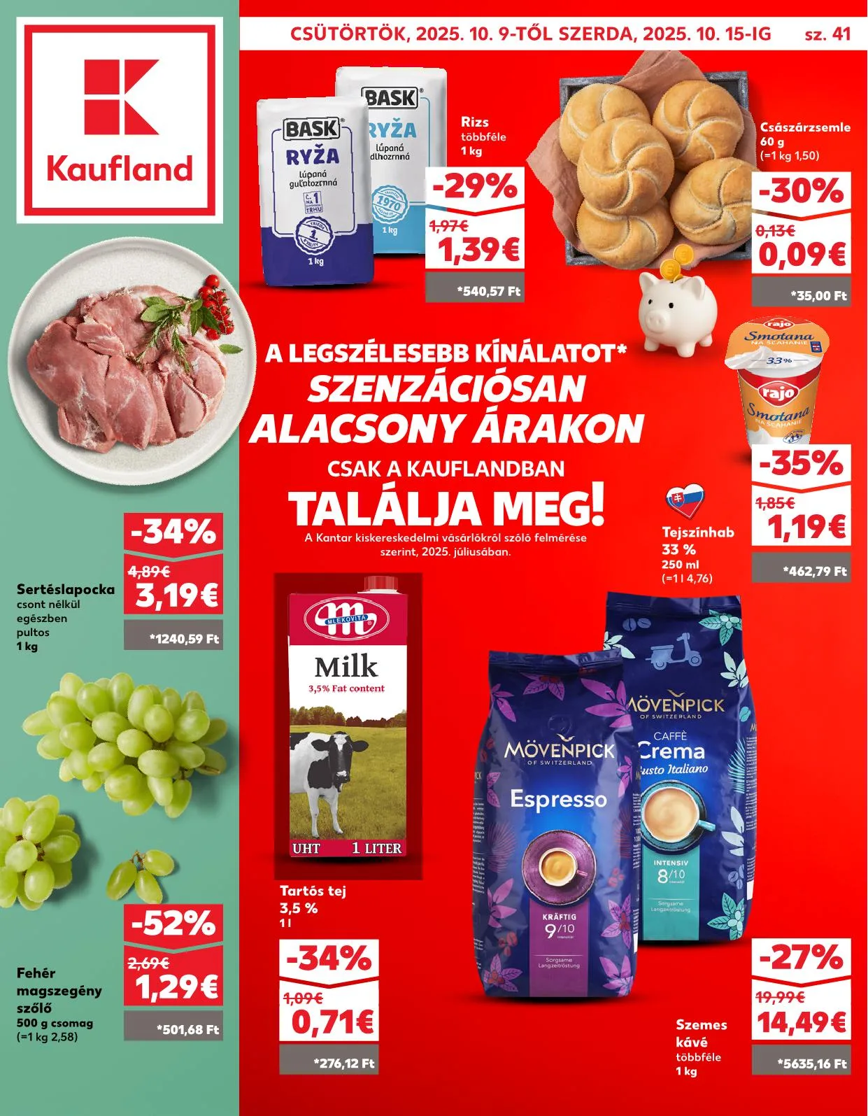 Kaufland akciós újság Somorja 10.09–10.15