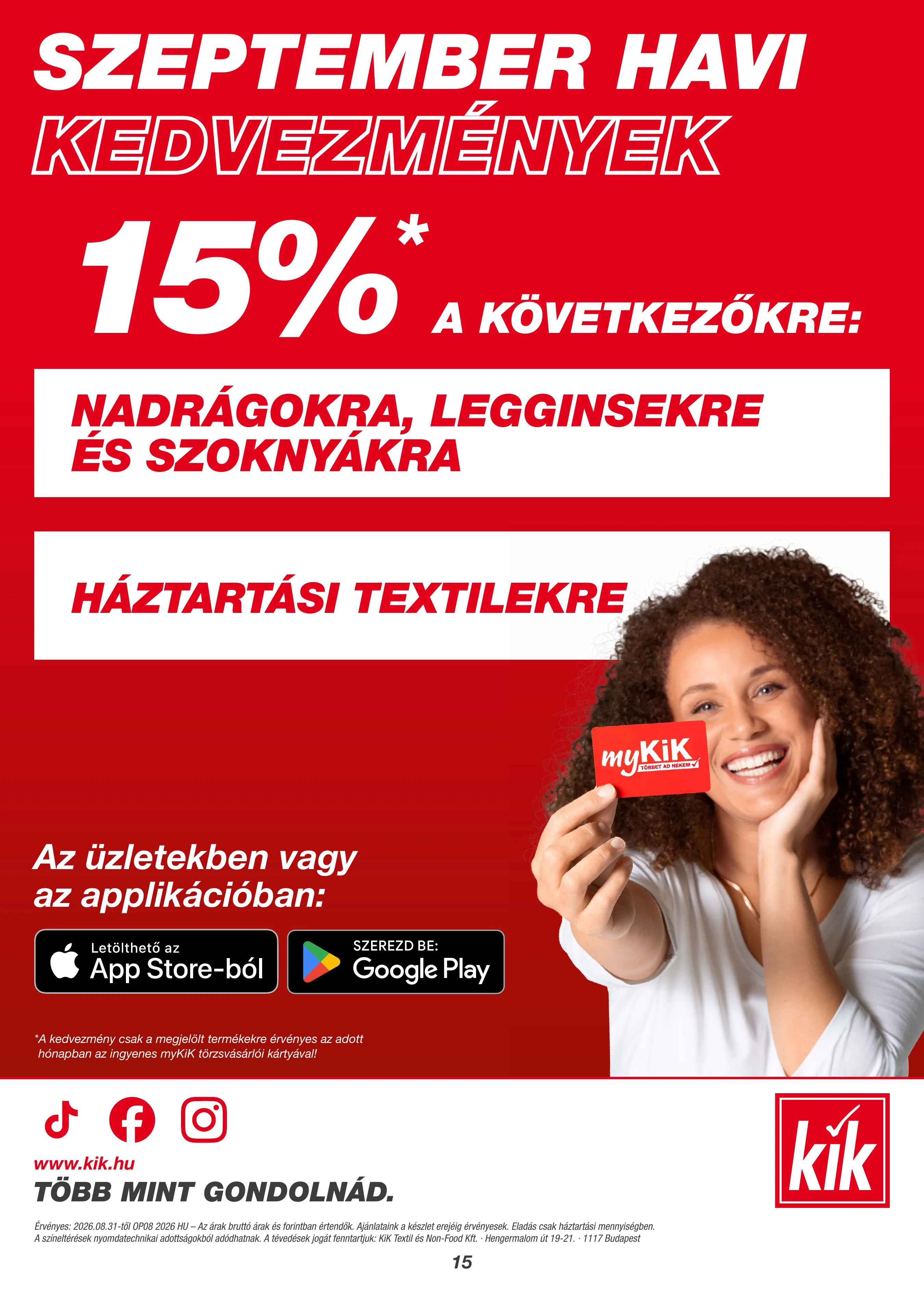 KiK akciós újság 08.28–08.28 – 15. oldal