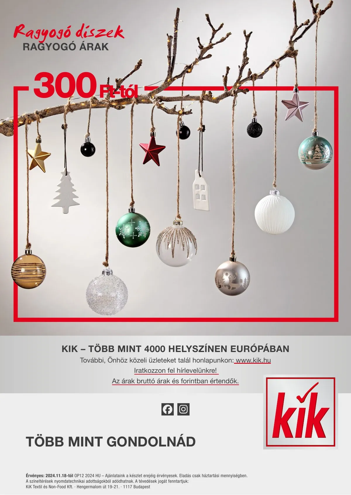 KiK akciós újság Textil 11.18–11.18 – 20. oldal