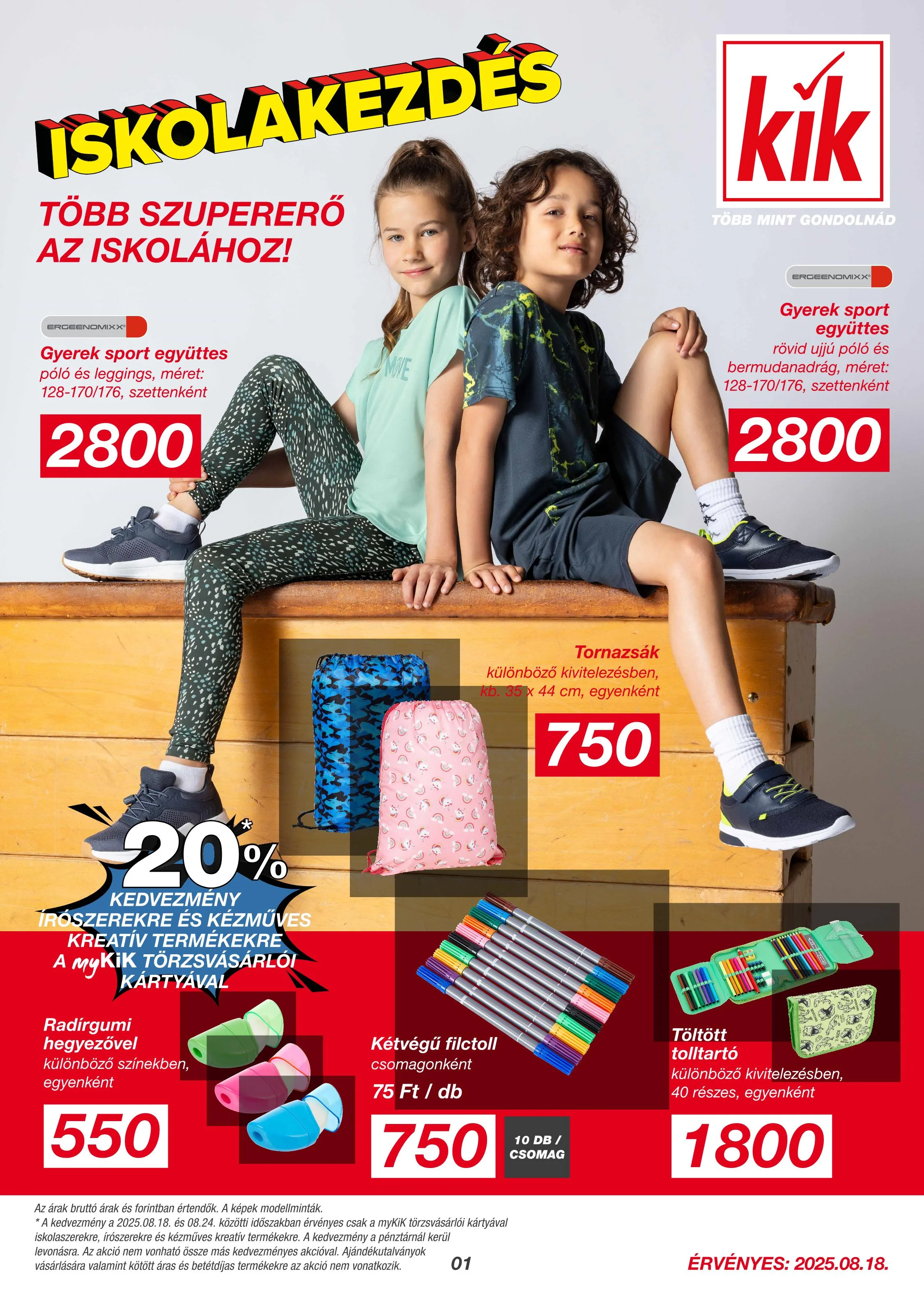 KiK akciós újság Textil 08.18–08.24