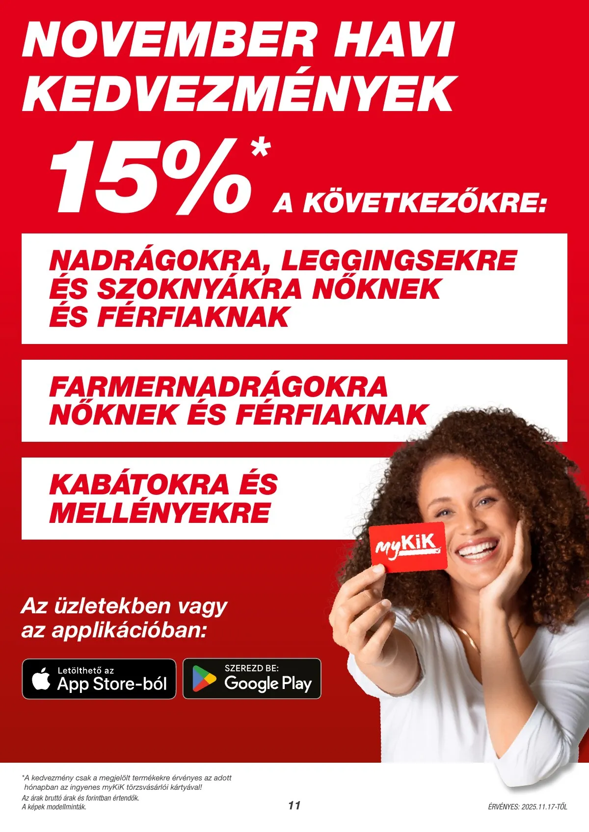 KiK akciós újság Textil 11.17–11.17 – 11. oldal