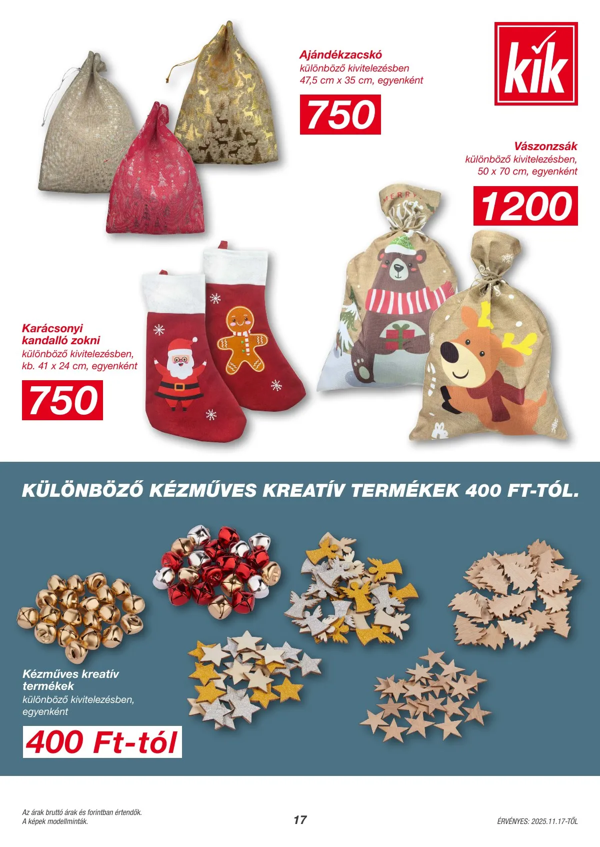 KiK akciós újság Textil 11.17–11.17 – 17. oldal