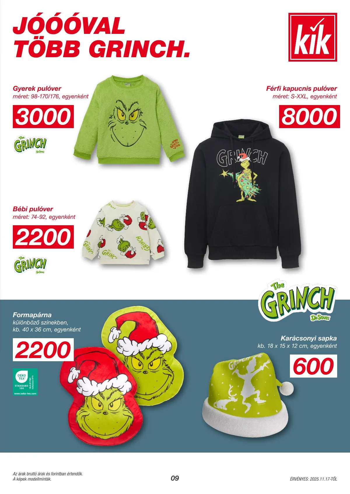 KiK akciós újság Textil 11.17–11.17 – 9. oldal