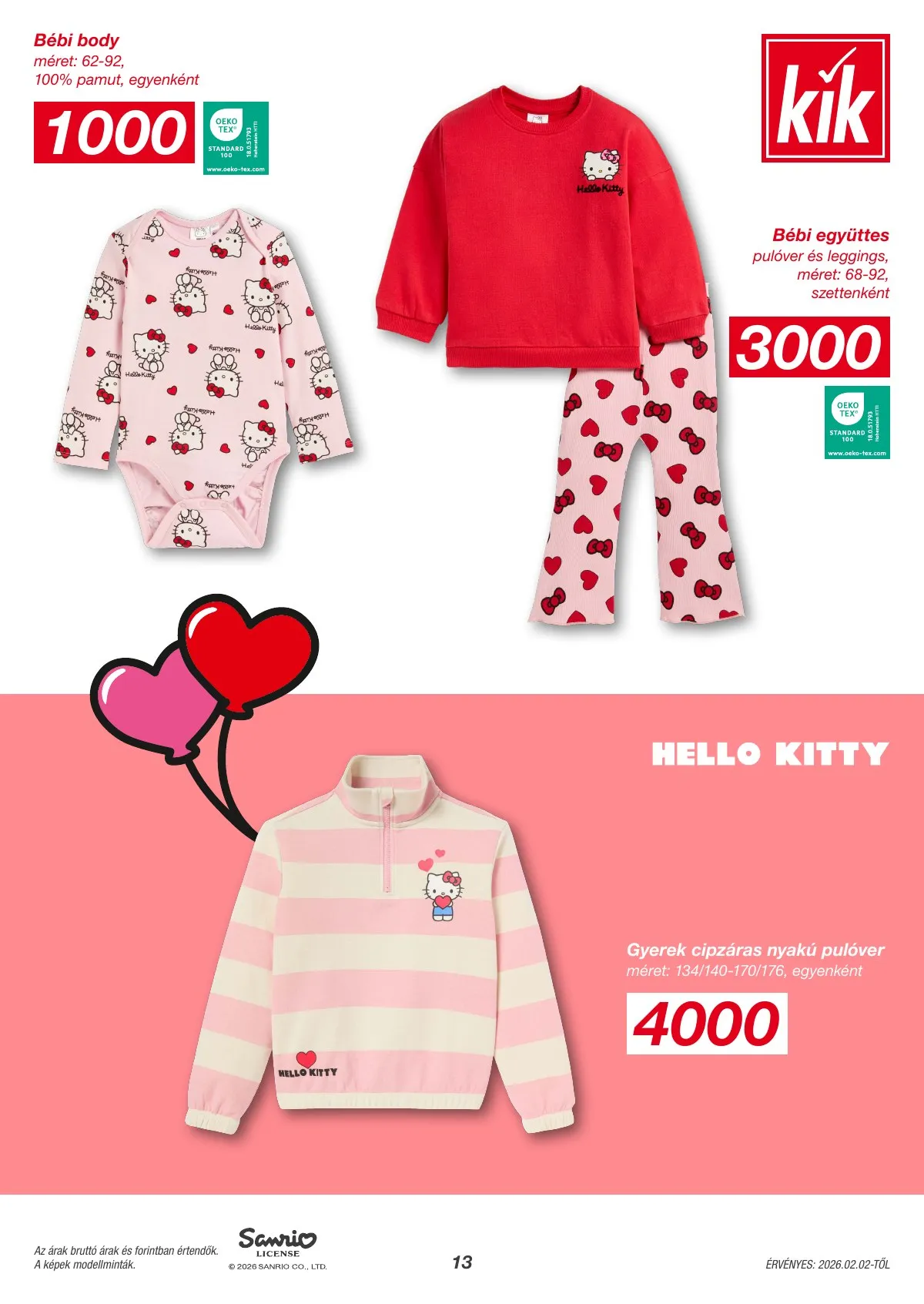 KiK akciós újság Textil 02.02–02.02 – 13. oldal