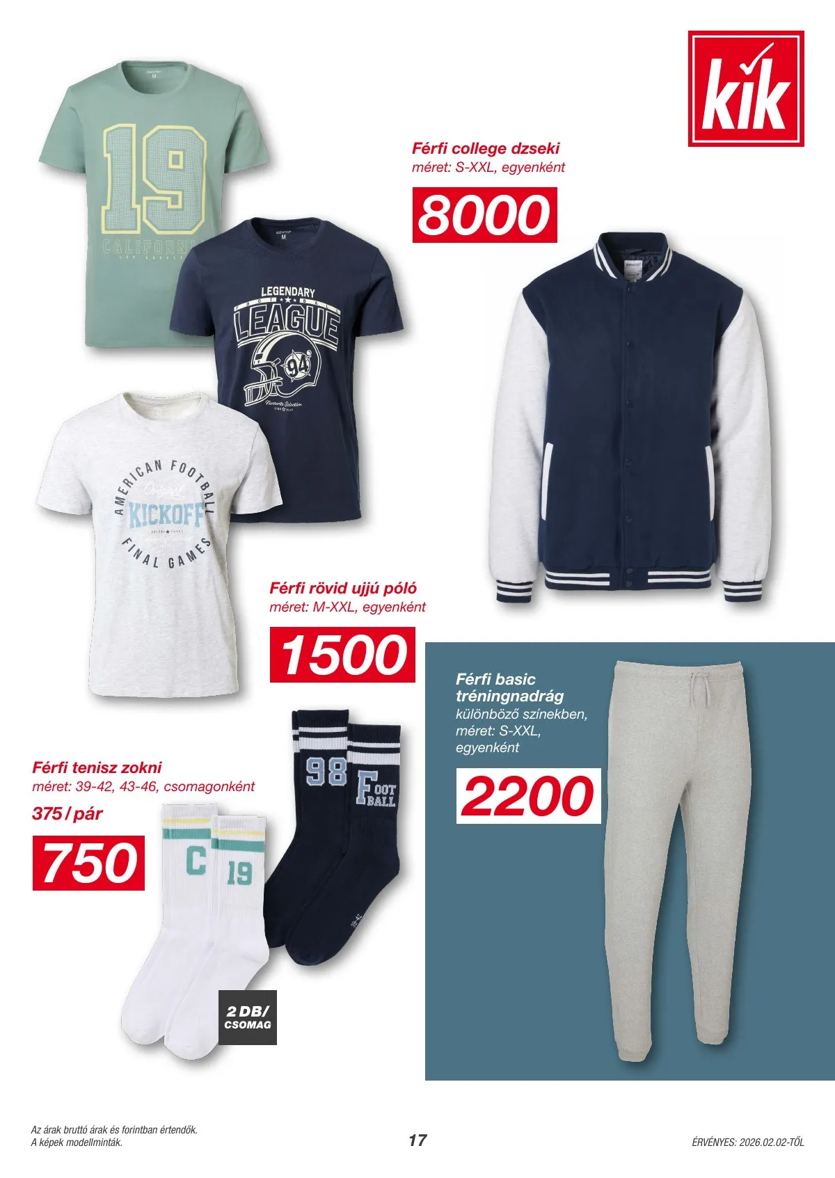 KiK akciós újság Textil 02.02–02.02 – 17. oldal