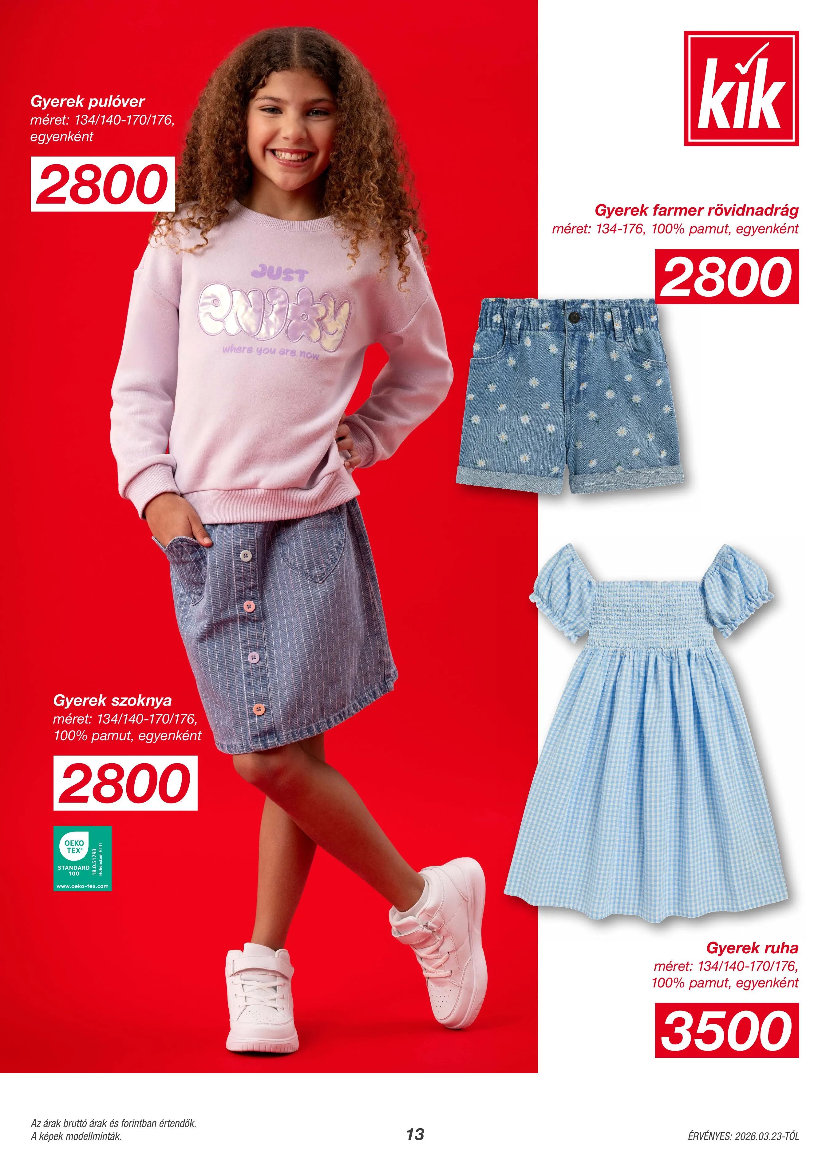 KiK akciós újság Textil 03.23–03.23 – 13. oldal