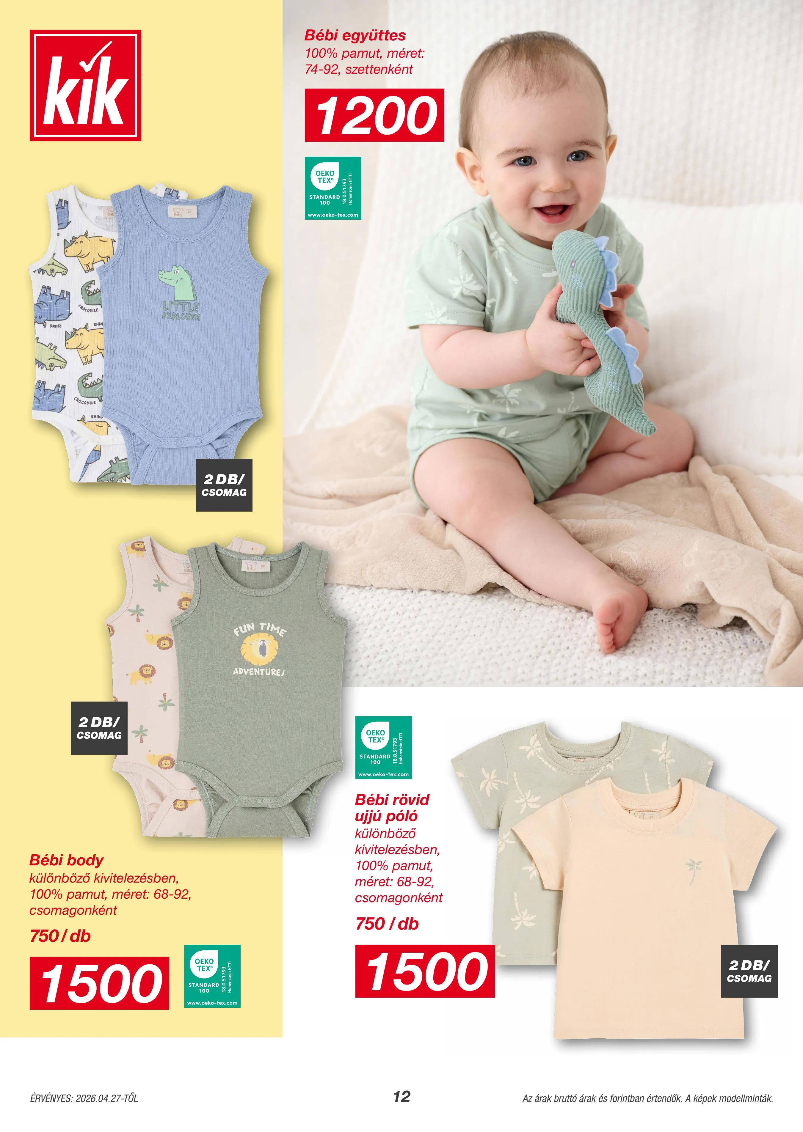 KiK akciós újság Textil 04.27–04.27 – 12. oldal
