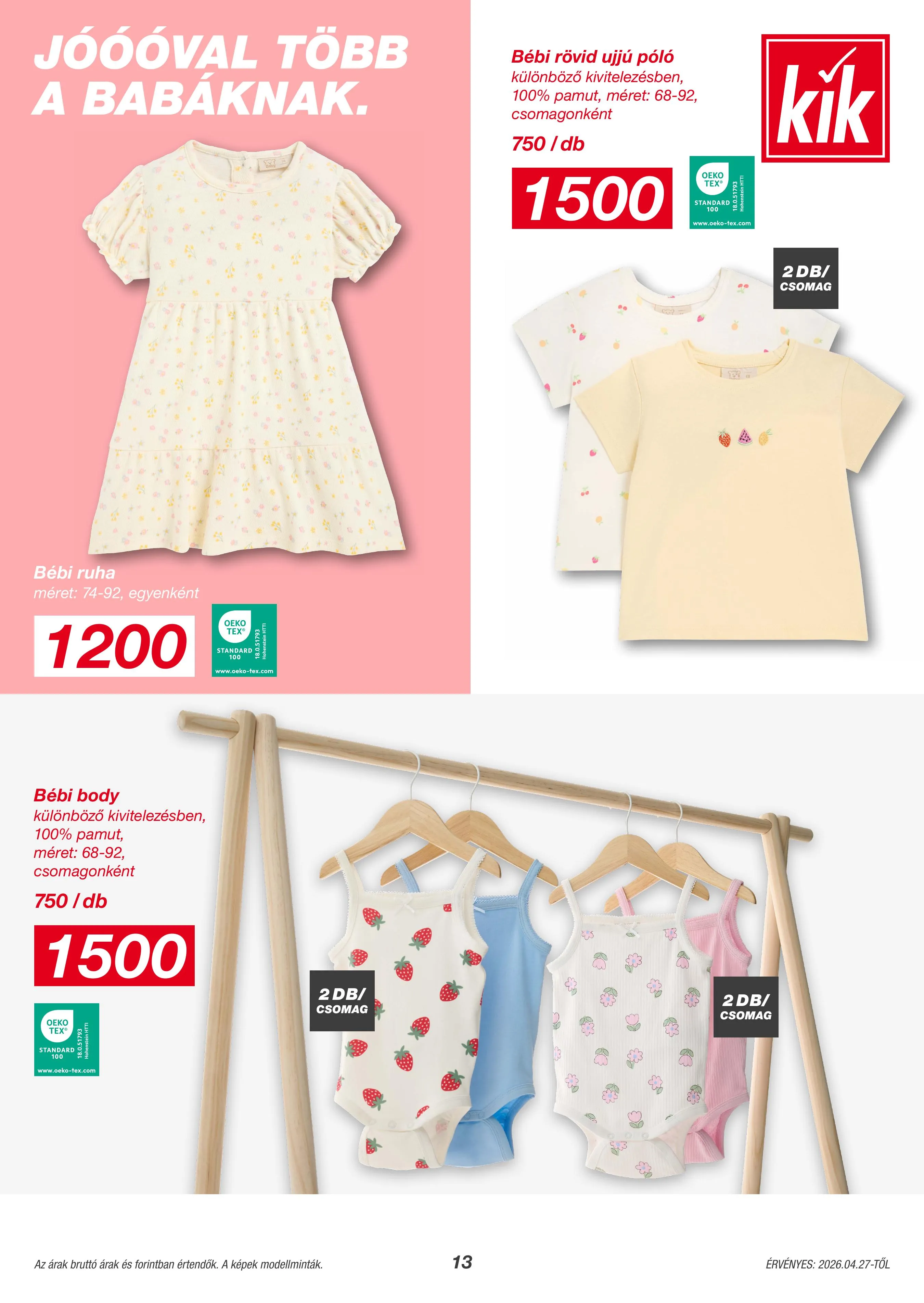 KiK akciós újság Textil 04.27–04.27 – 13. oldal
