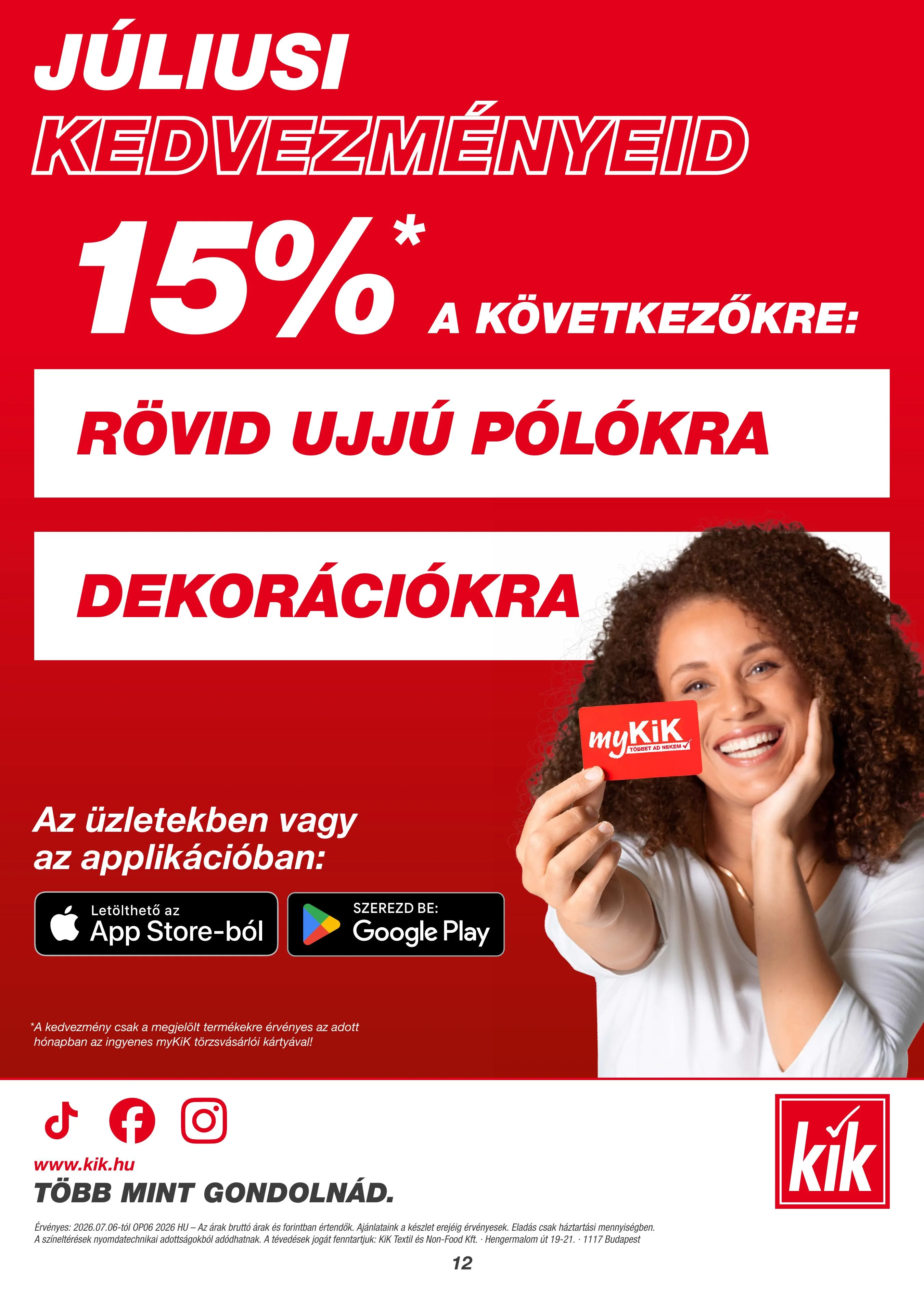 KiK akciós újság Textil 07.06–07.06 – 12. oldal