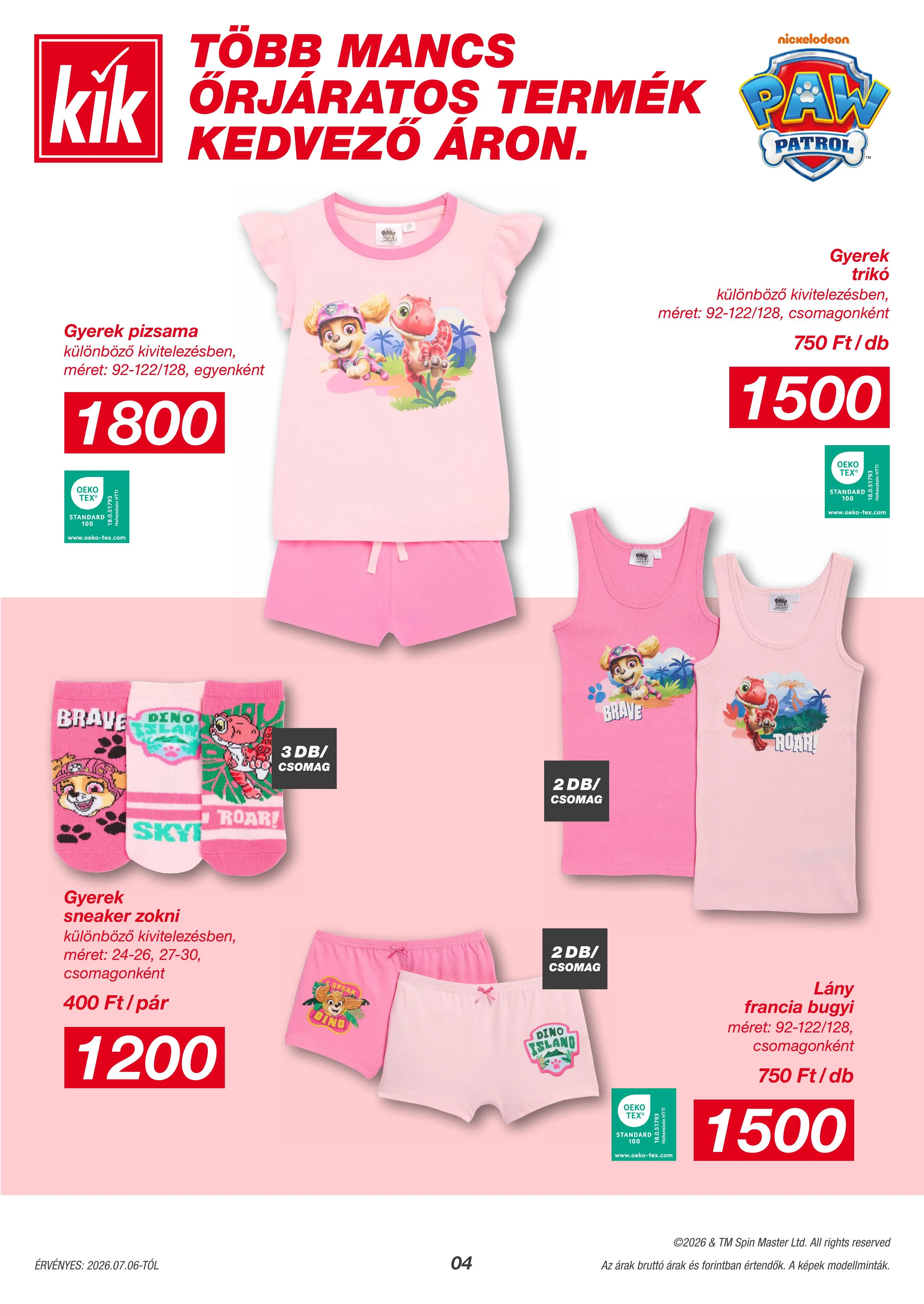 KiK akciós újság Textil 07.06–07.06 – 4. oldal