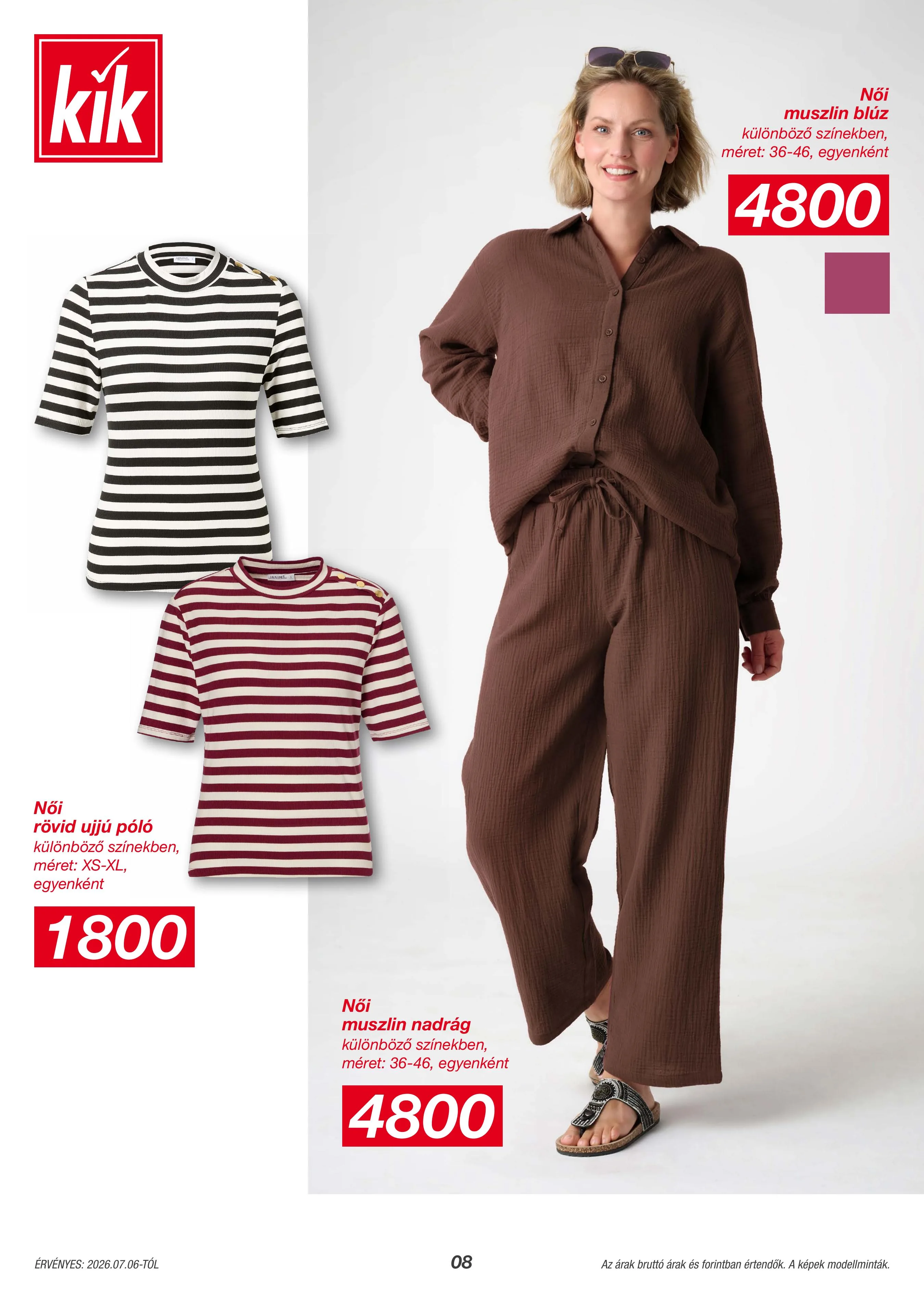 KiK akciós újság Textil 07.06–07.06 – 8. oldal