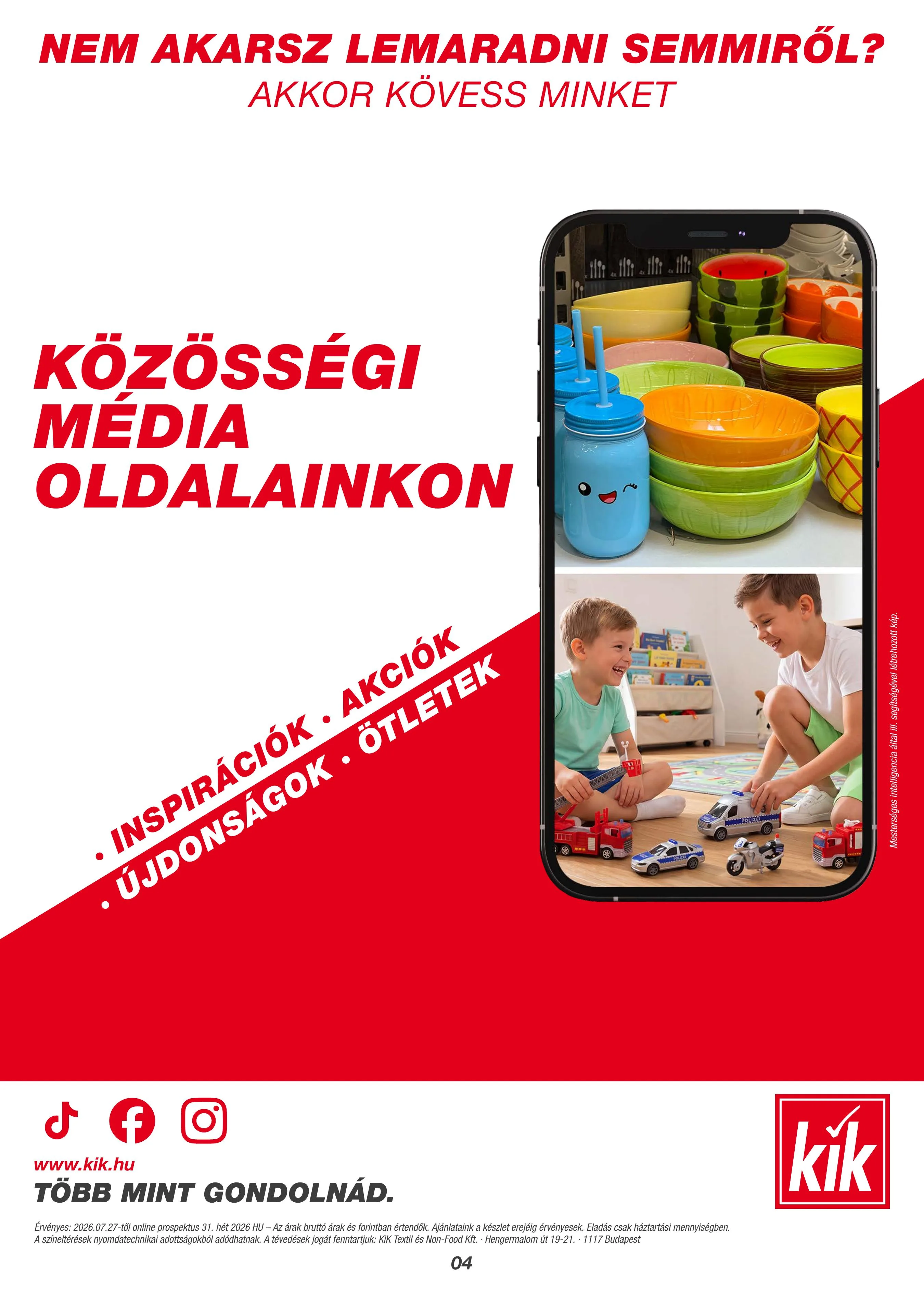 KiK akciós újság Textil 07.27–07.27 – 4. oldal