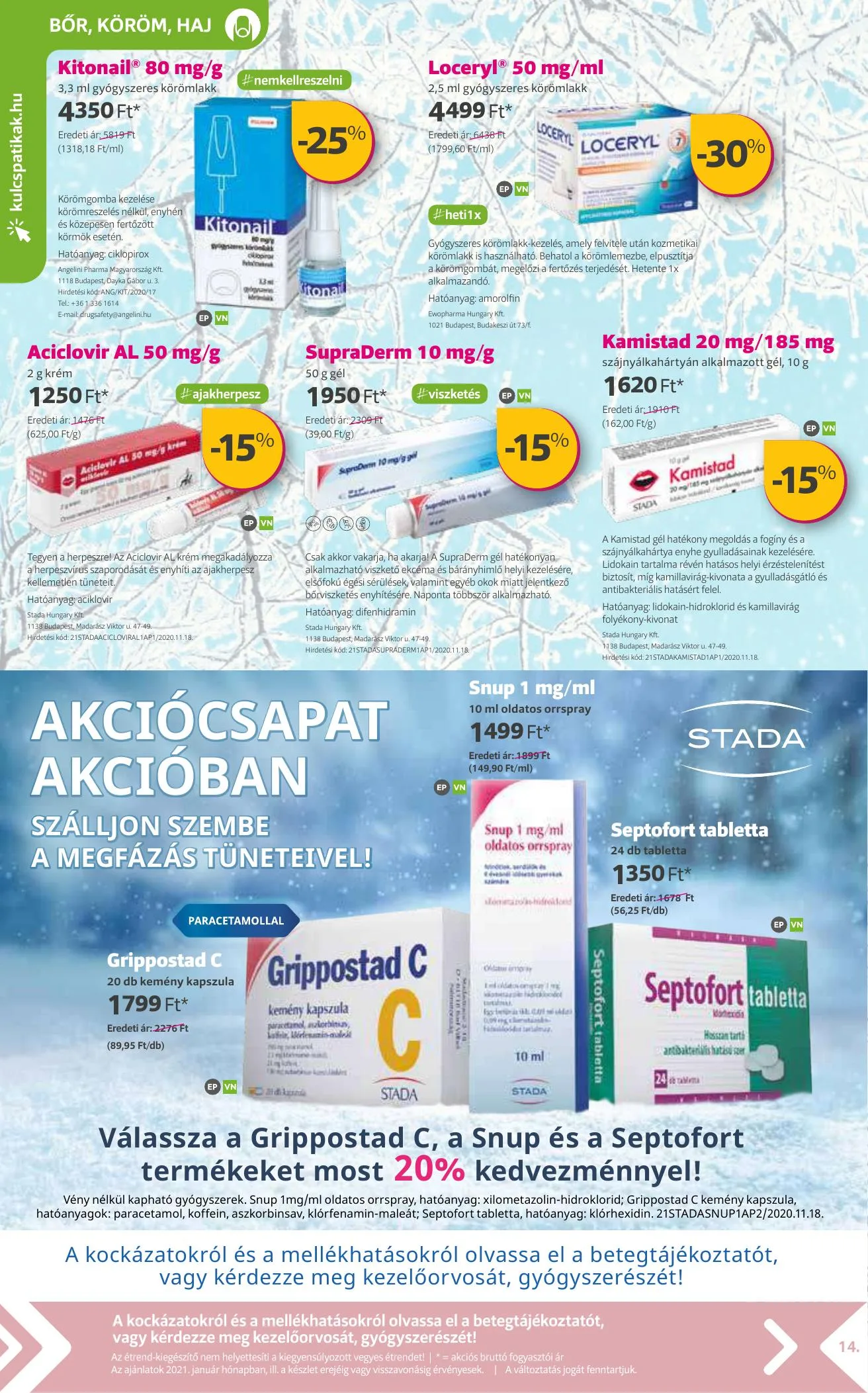 Kulcs akciós újság Patika 01.01–01.31 – 14. oldal