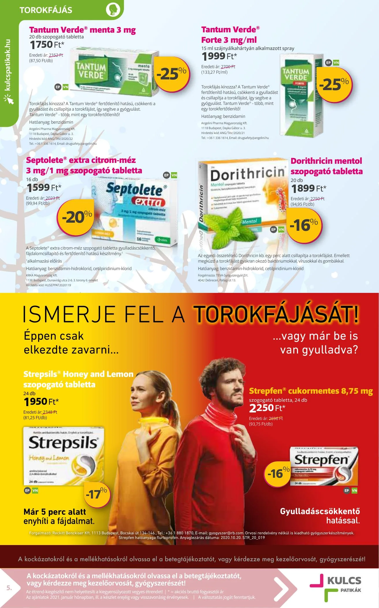 Kulcs akciós újság Patika 01.01–01.31 – 5. oldal