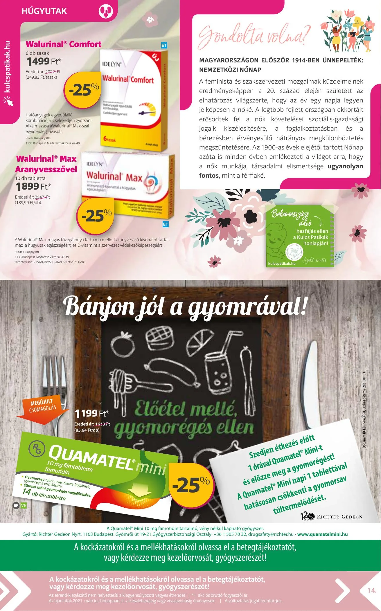 Kulcs akciós újság Patika 03.01–03.31 – 14. oldal