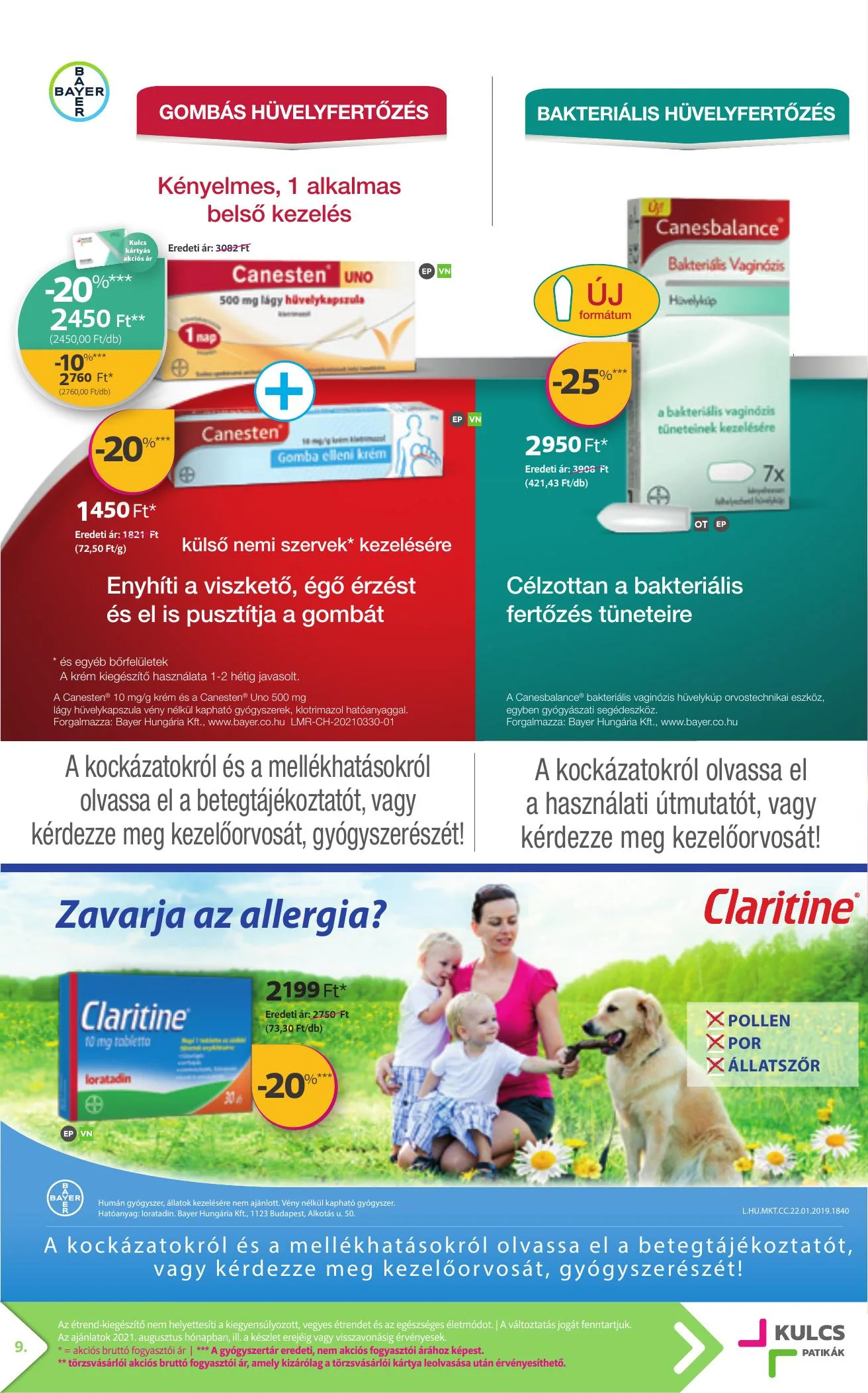 Kulcs akciós újság Patika 08.01–08.31 – 9. oldal