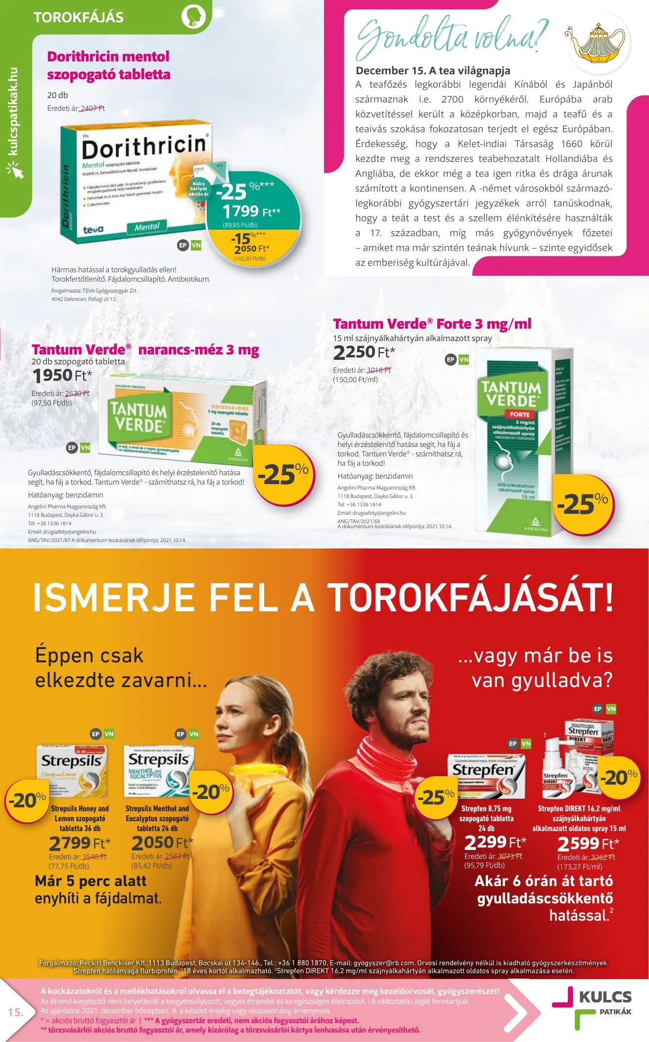 Kulcs akciós újság Patika 12.01–12.31 – 15. oldal