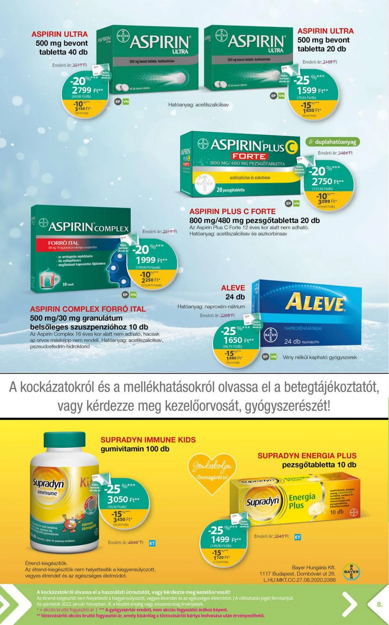 Kulcs akciós újság Patika 01.01–01.31 – 8. oldal