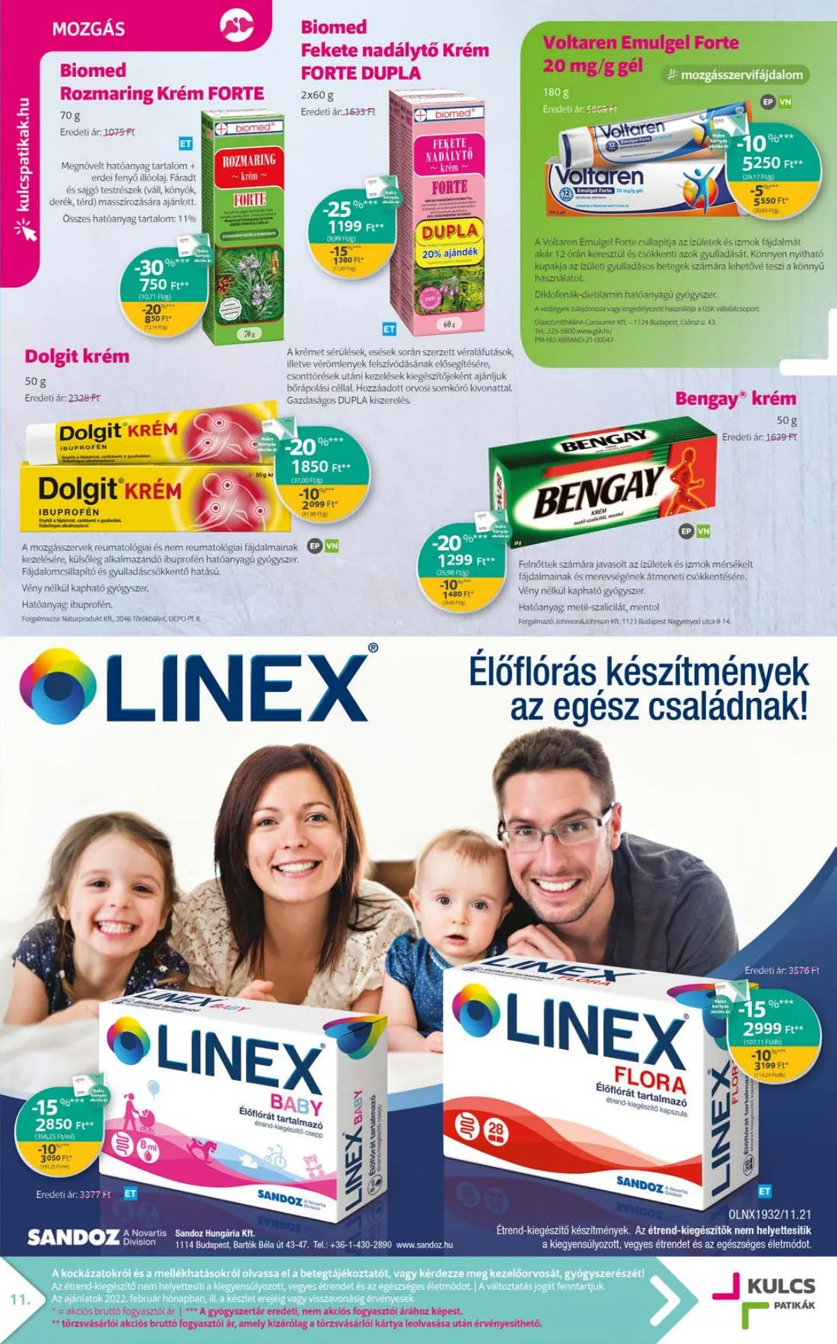 Kulcs akciós újság Patika 02.01–02.28 – 11. oldal