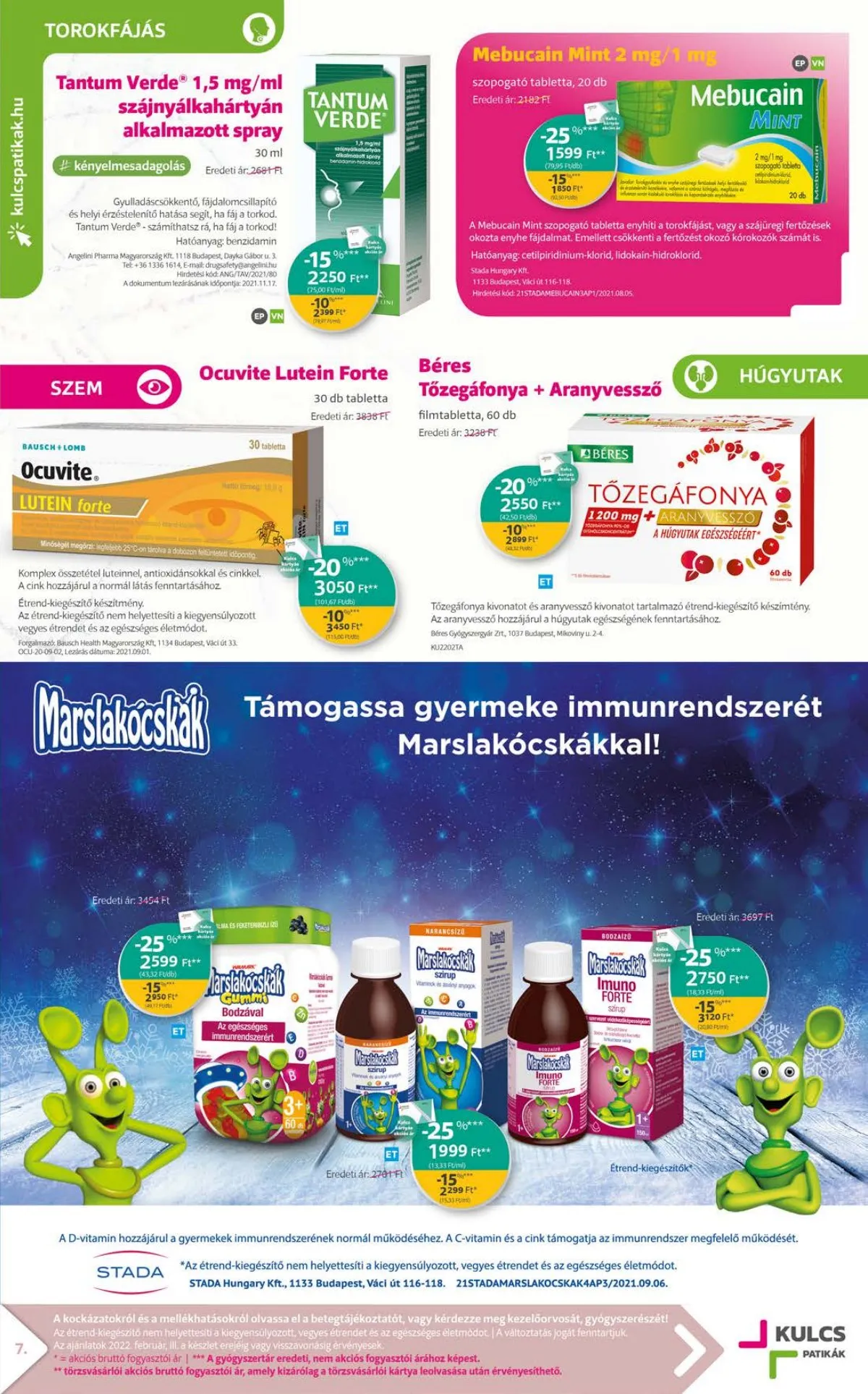 Kulcs akciós újság Patika 02.01–02.28 – 7. oldal
