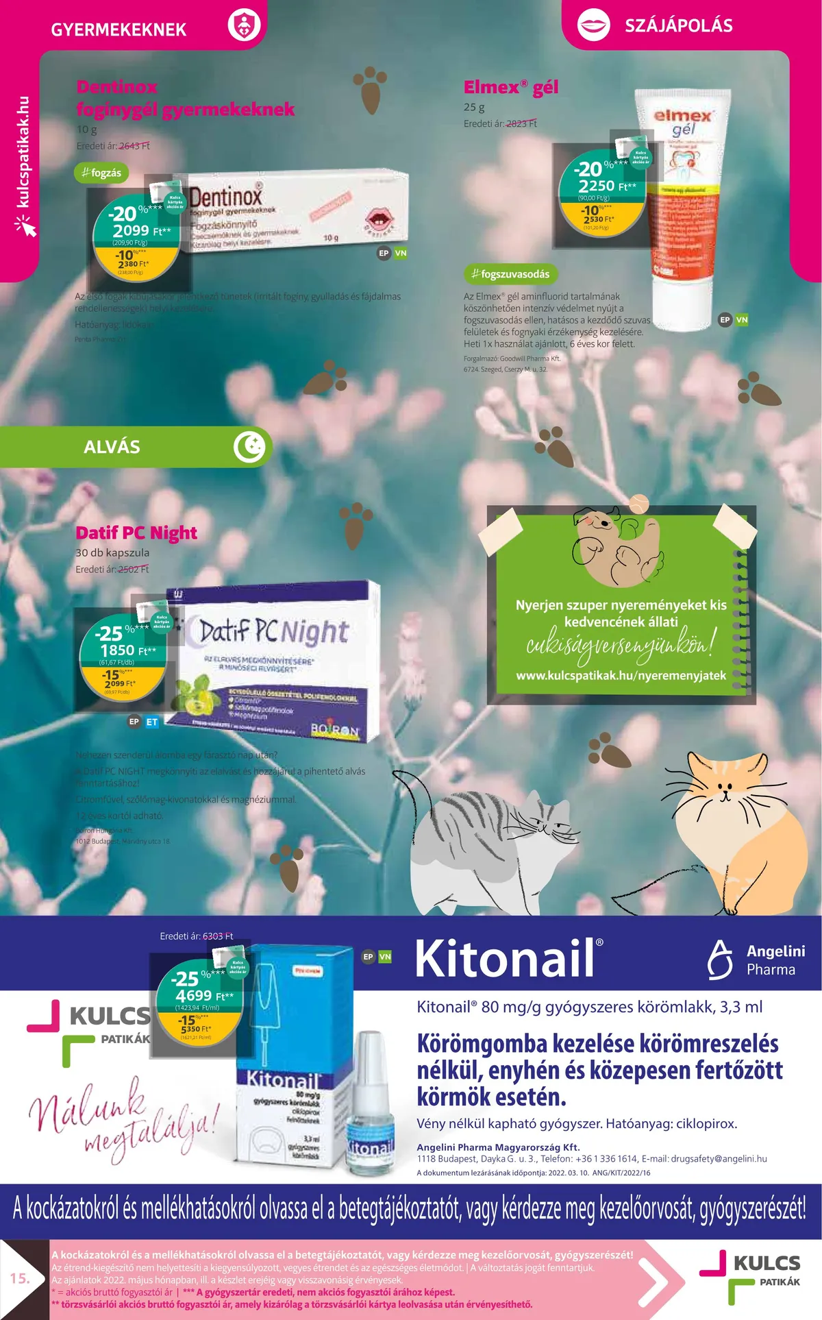 Kulcs akciós újság Patika 05.01–05.31 – 15. oldal