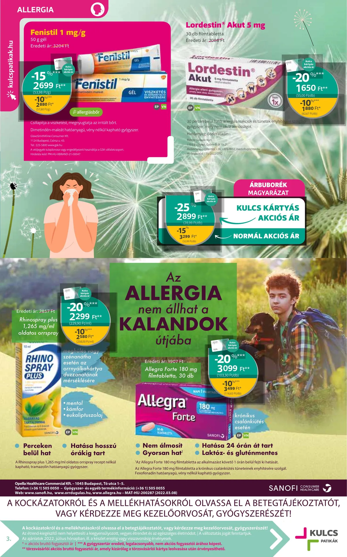 Kulcs akciós újság Patika 07.01–07.31 – 3. oldal