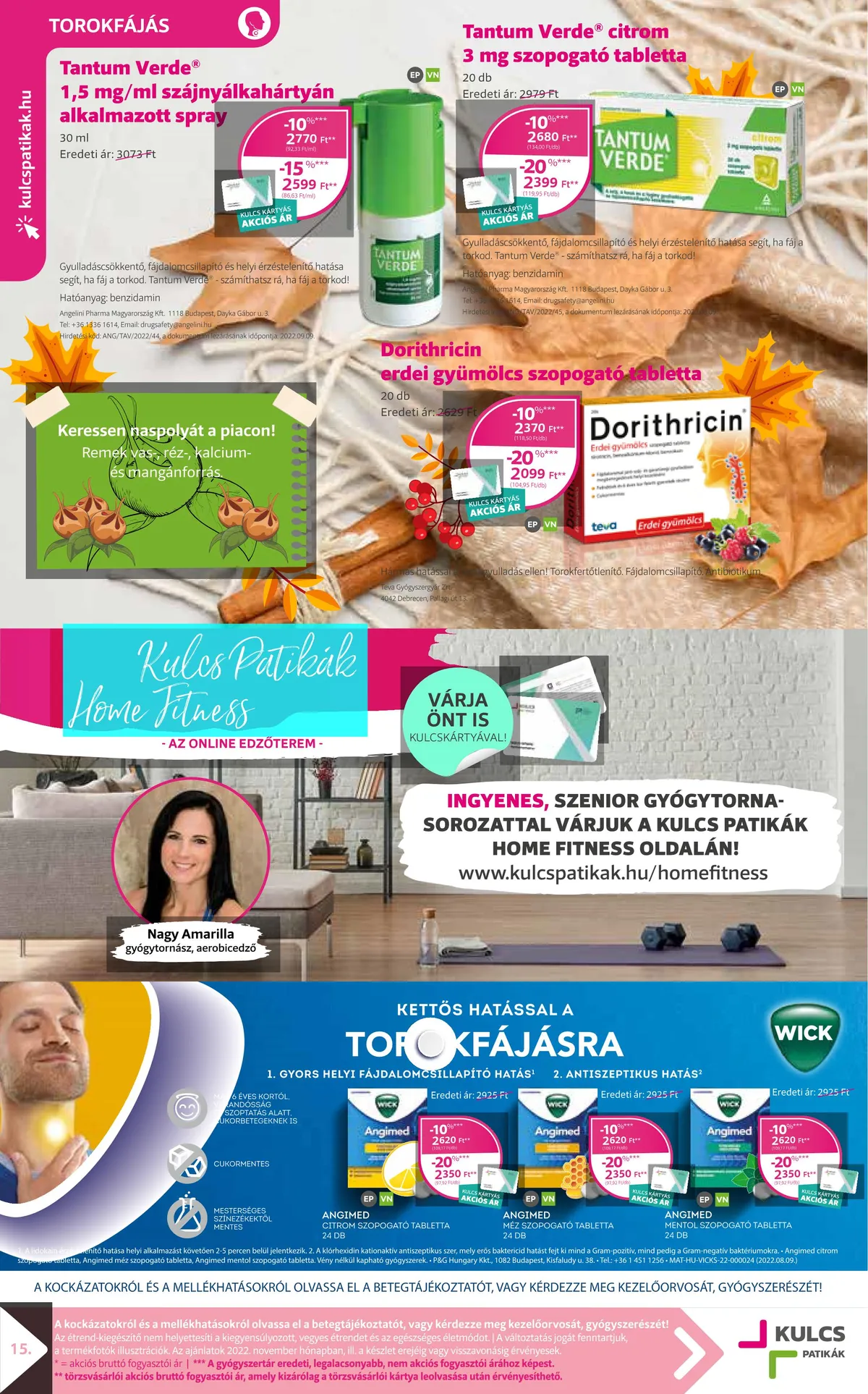 Kulcs akciós újság Patika 11.01–11.30 – 15. oldal