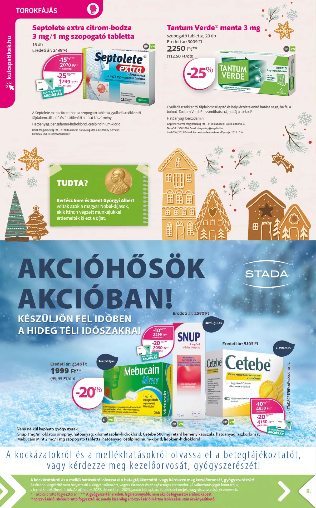 Kulcs akciós újság Patika 12.01–12.31 – 8. oldal