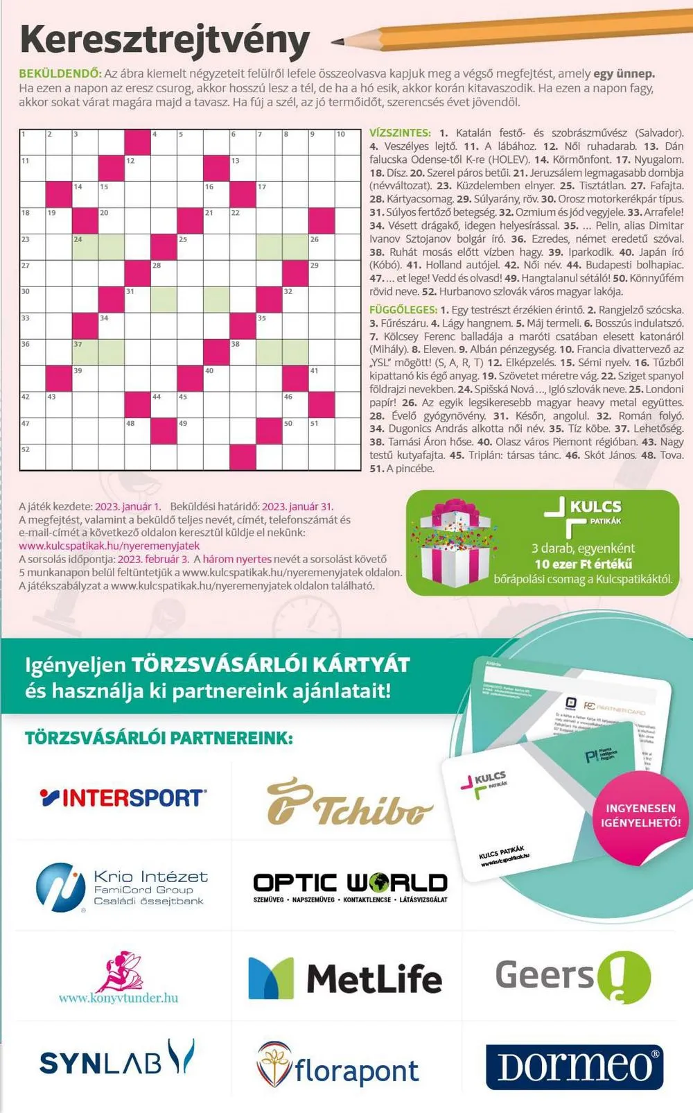 Kulcs akciós újság Patika 01.01–01.31 – 23. oldal