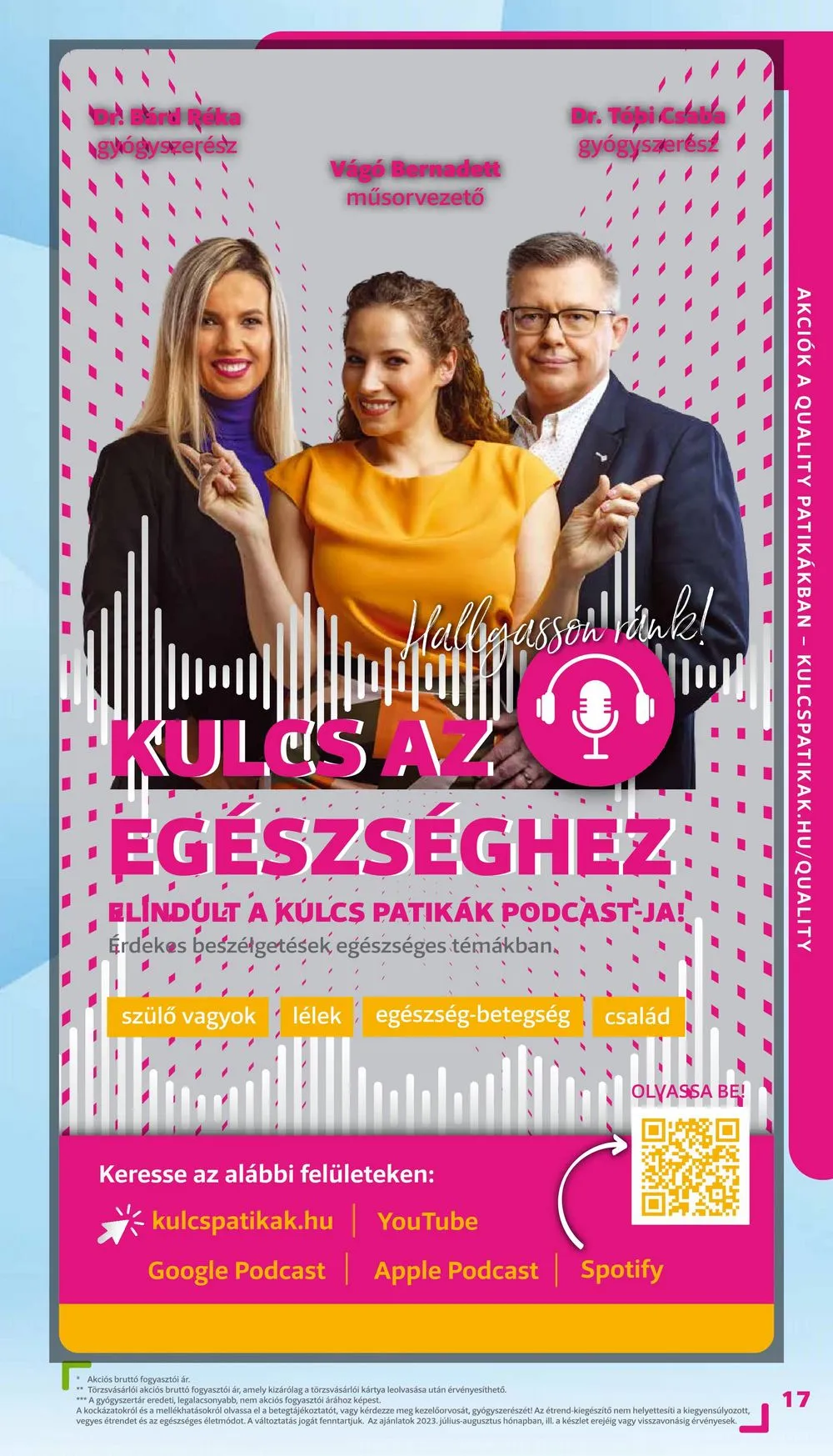 Kulcs akciós újság Patika 07.01–07.31 – 17. oldal