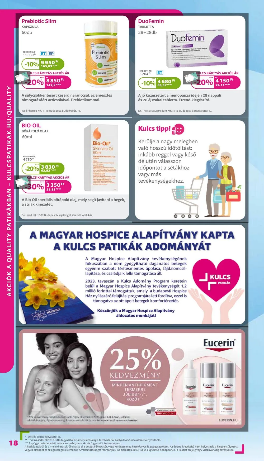 Kulcs akciós újság Patika 07.01–07.31 – 18. oldal