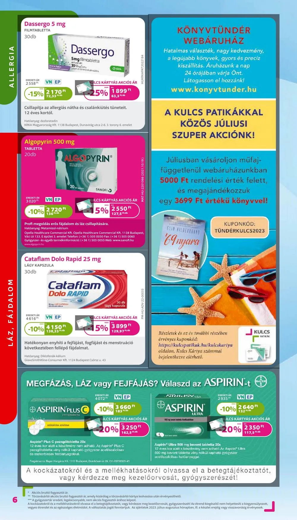 Kulcs akciós újság Patika 07.01–07.31 – 6. oldal