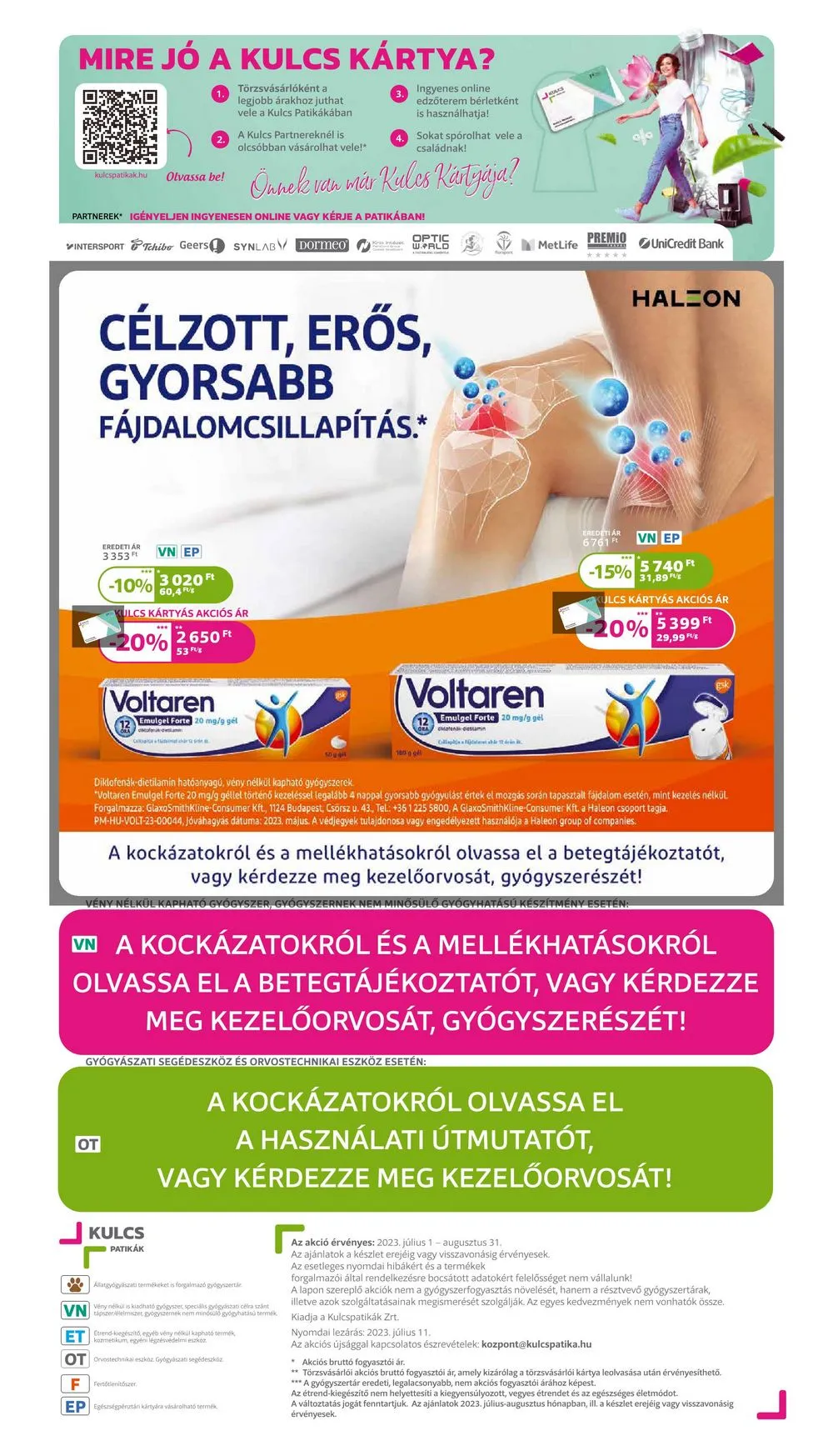 Kulcs akciós újság Patika 08.01–08.31 – 20. oldal