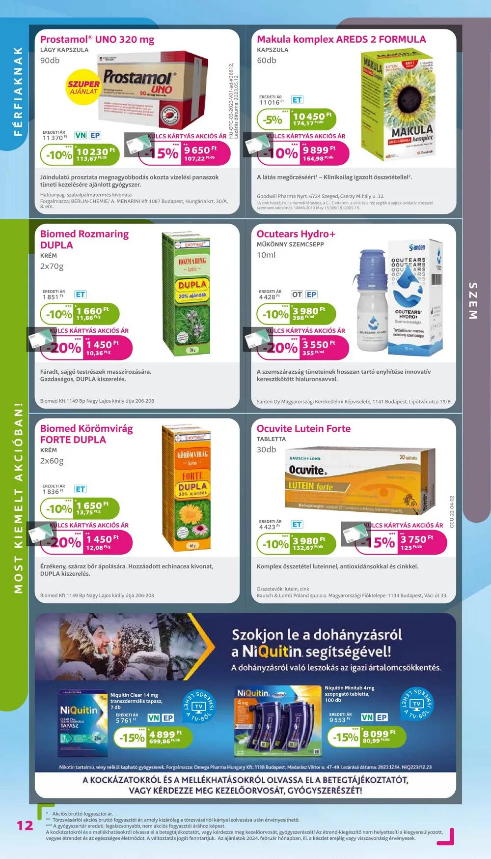 Kulcs akciós újság Patika 02.01–02.29 – 12. oldal