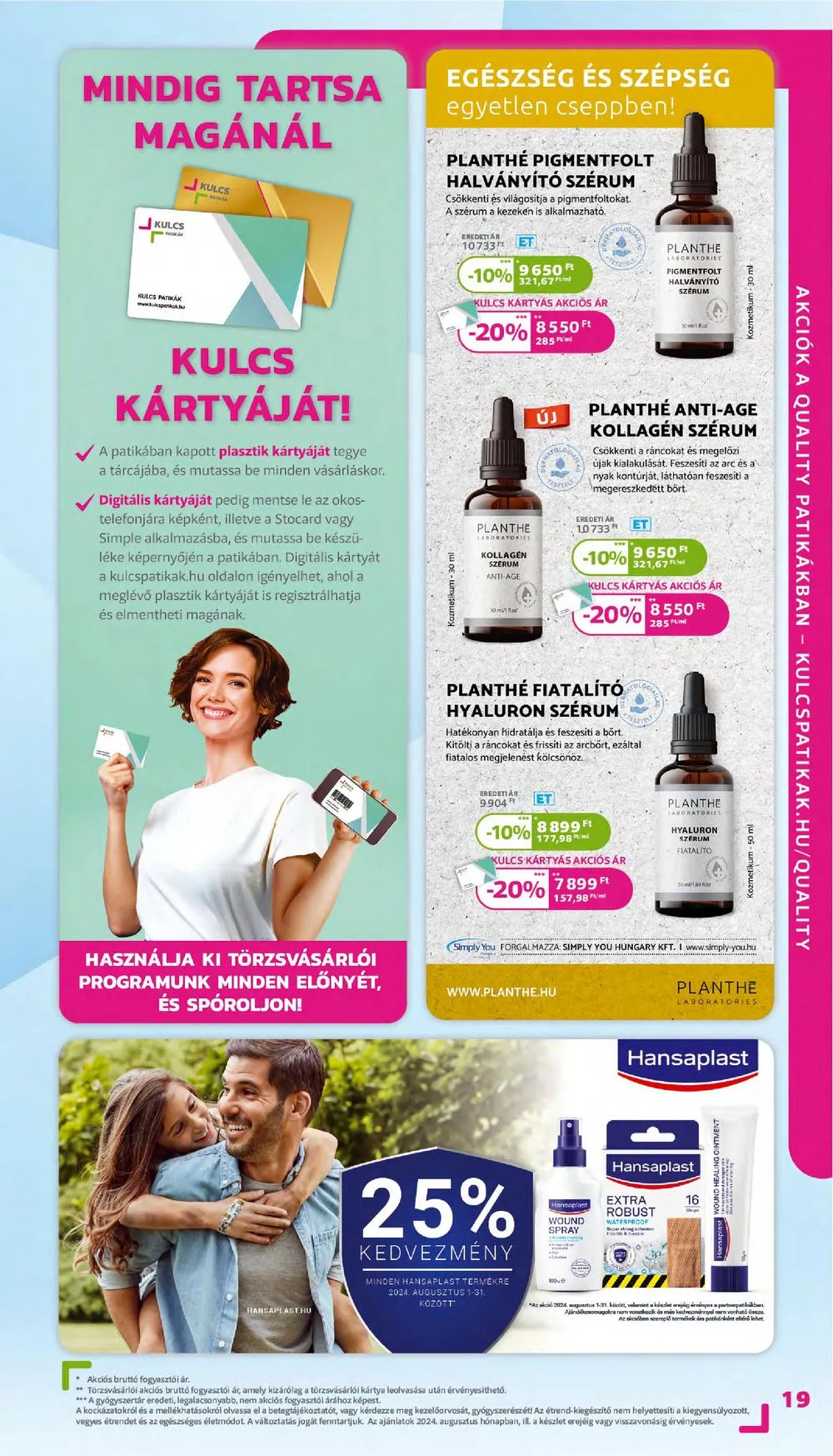 Kulcs akciós újság Patika 08.01–08.31 – 19. oldal