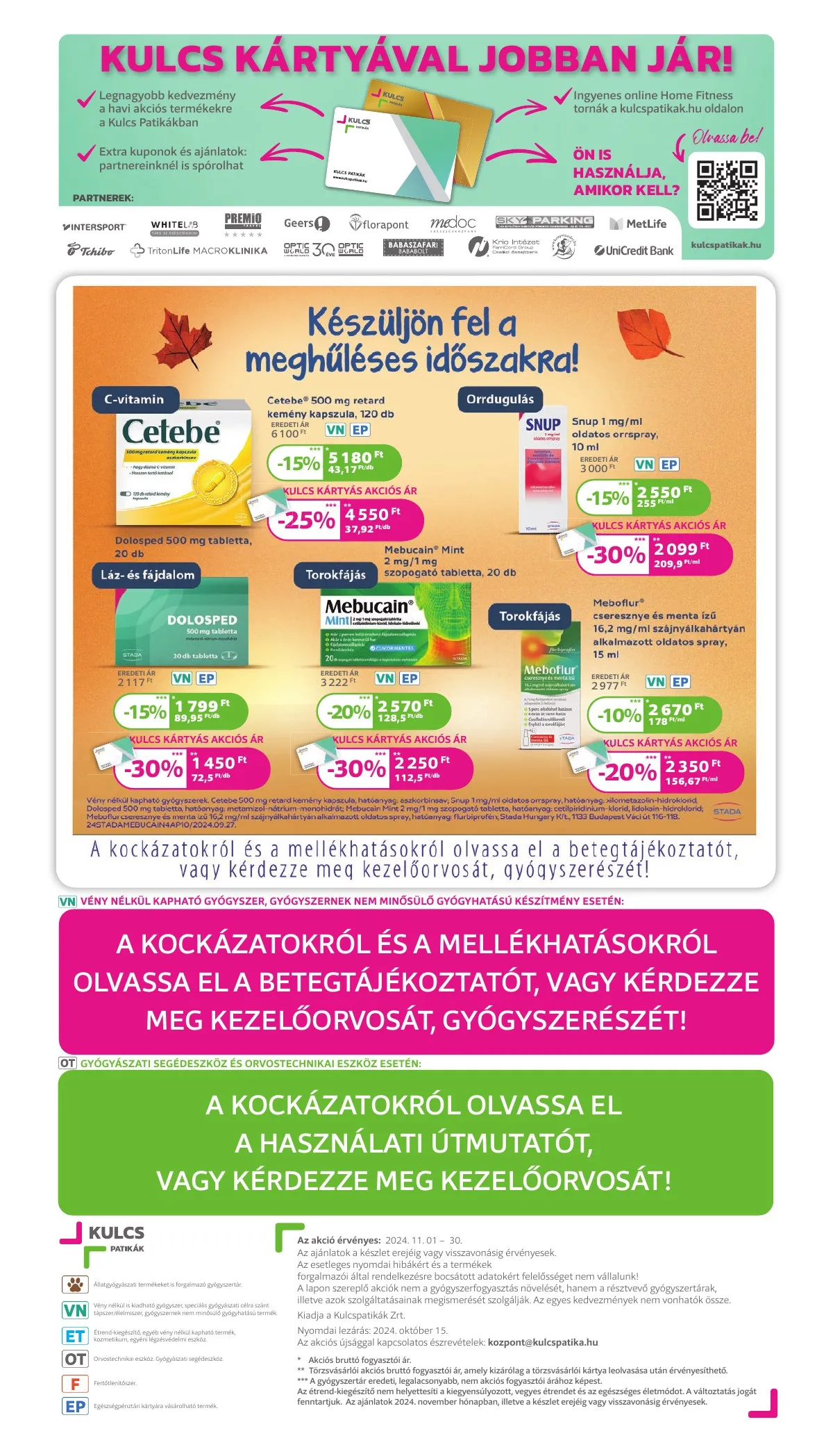 Kulcs akciós újság Patika 11.01–11.30 – 20. oldal