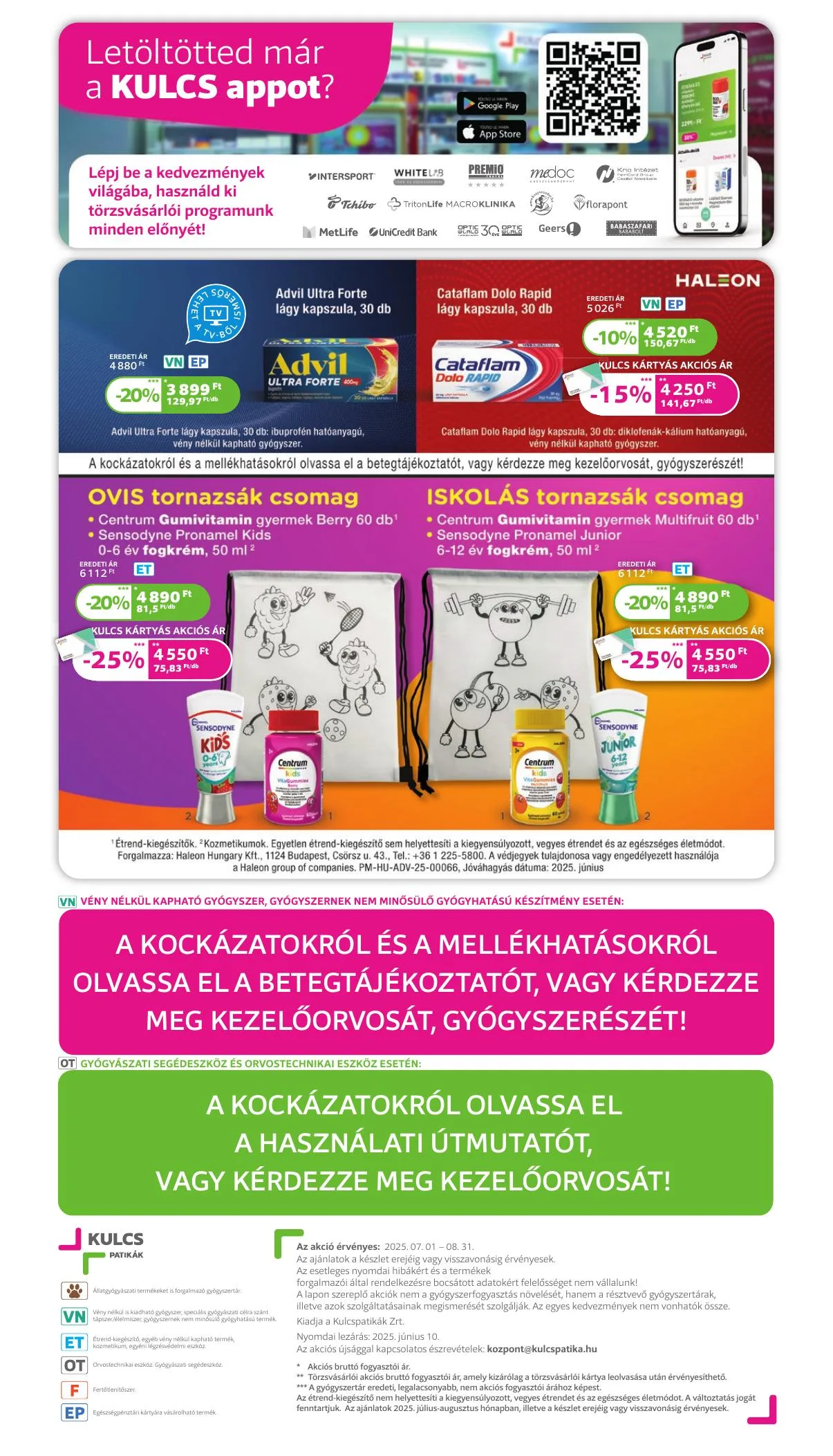 Kulcs akciós újság Patika 07.01–07.31 – 20. oldal