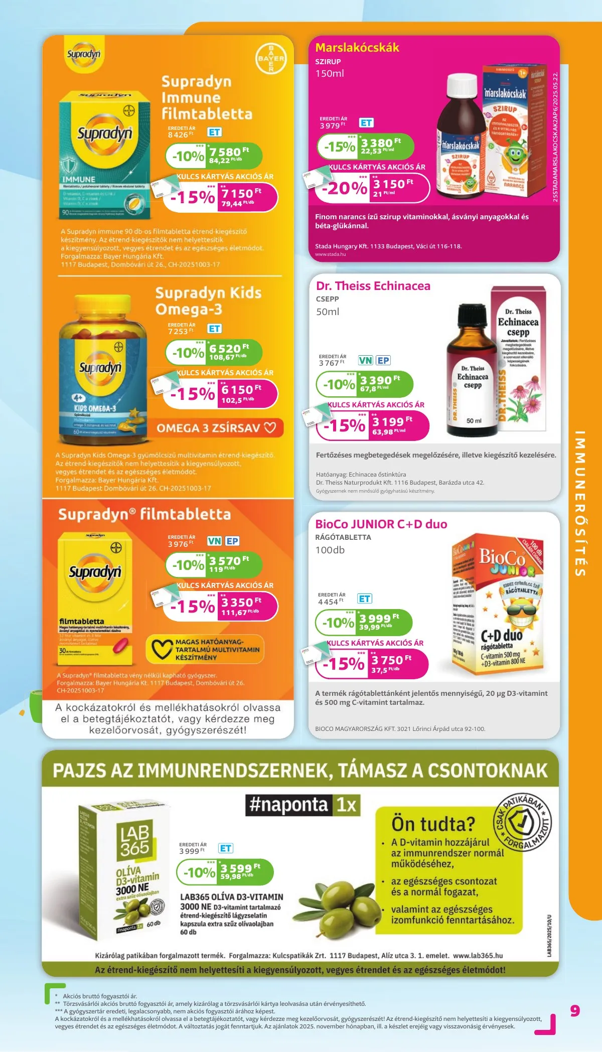 Kulcs akciós újság Patika 11.01–11.30 – 9. oldal