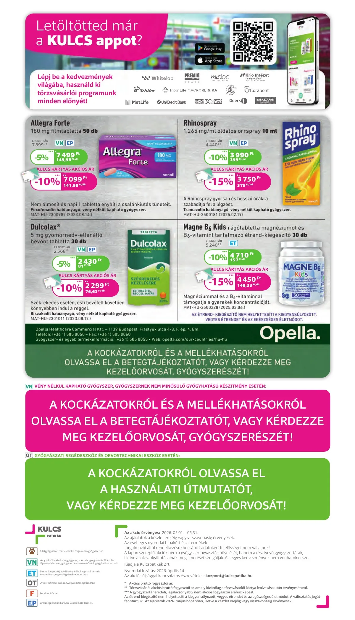 Kulcs akciós újság Patika 05.01–05.31 – 20. oldal