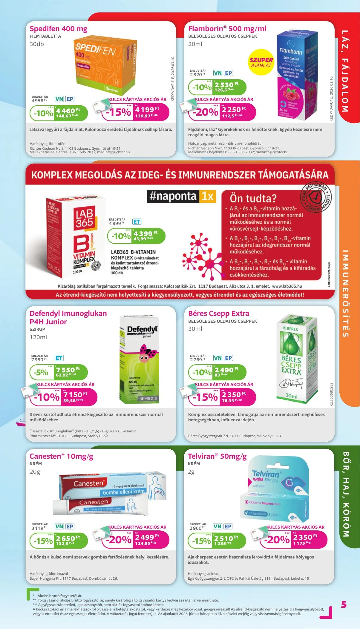 Kulcs akciós újság Patika 06.01–06.30 – 5. oldal