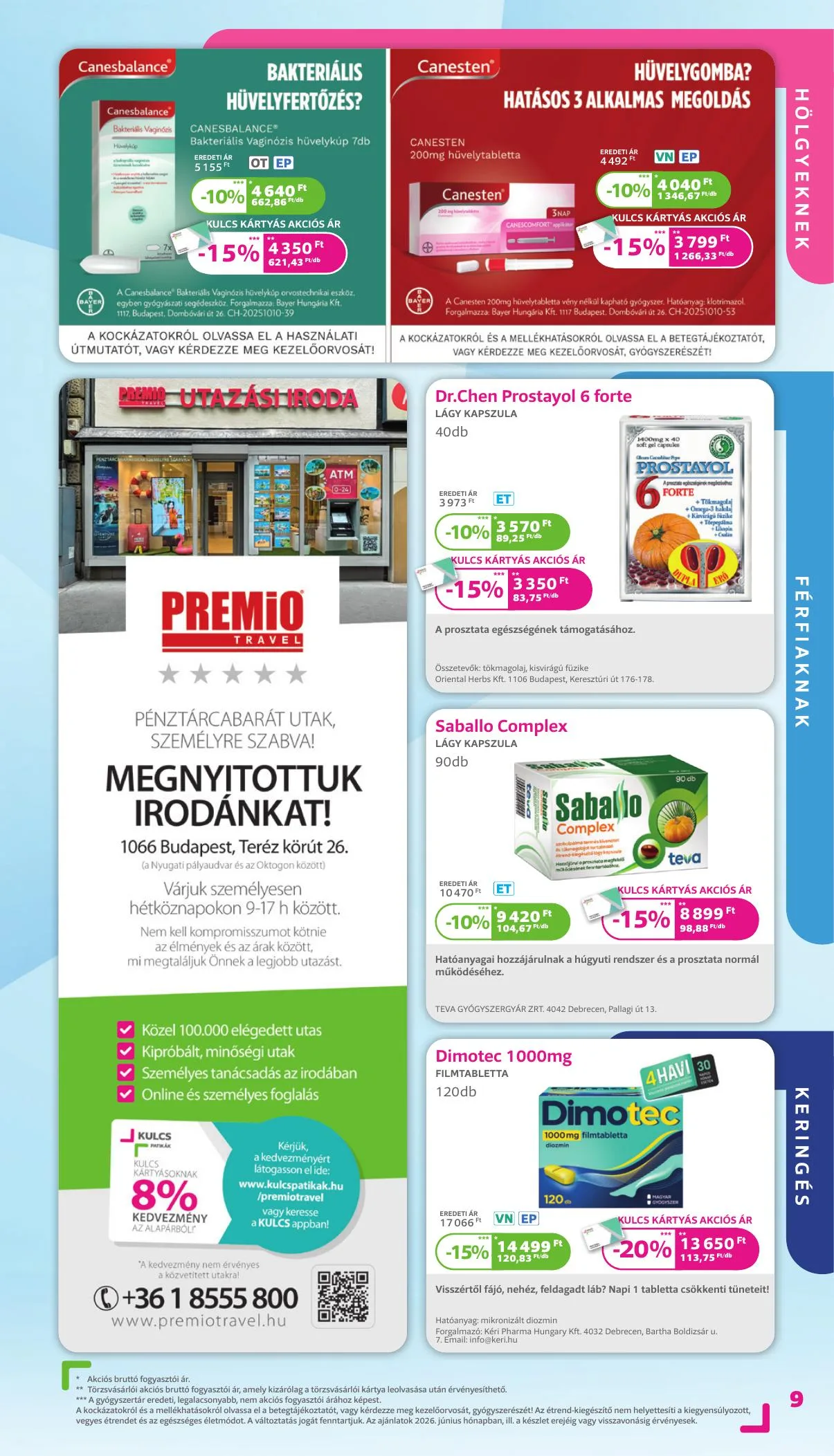 Kulcs akciós újság Patika 06.01–06.30 – 9. oldal