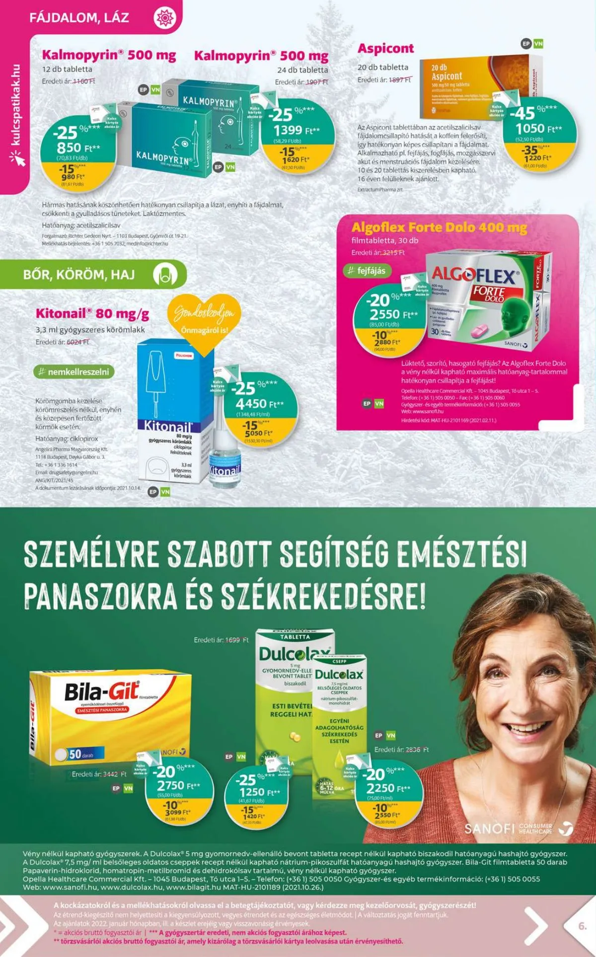 Kulcs akciós újság Patikak 01.01–01.31 – 6. oldal