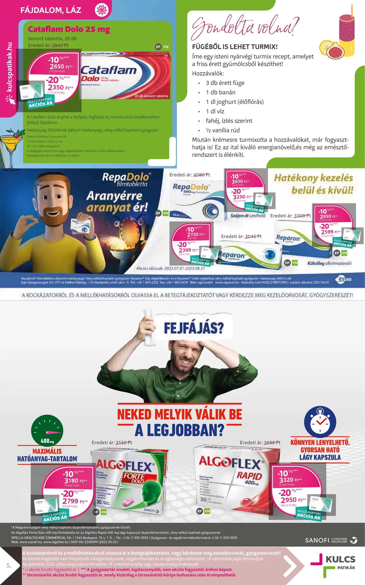 Kulcs akciós újság Patikak 08.01–08.31 – 5. oldal