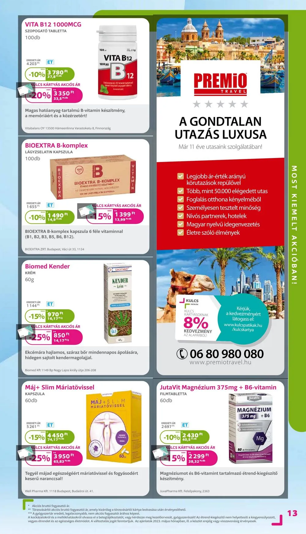 Kulcs akciós újság Patikak 05.01–05.31 – 13. oldal