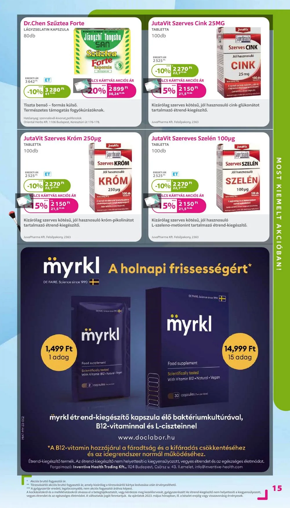 Kulcs akciós újság Patikak 05.01–05.31 – 15. oldal