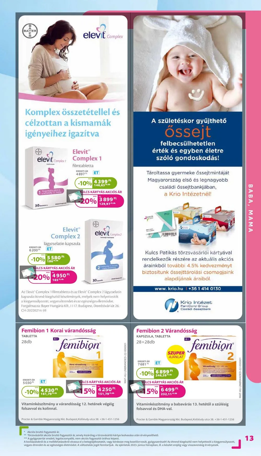 Kulcs akciós újság Patikak 06.01–06.30 – 13. oldal