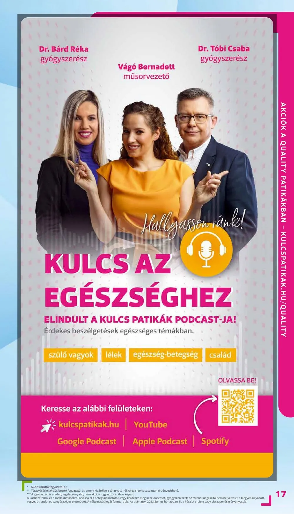 Kulcs akciós újság Patikak 06.01–06.30 – 17. oldal