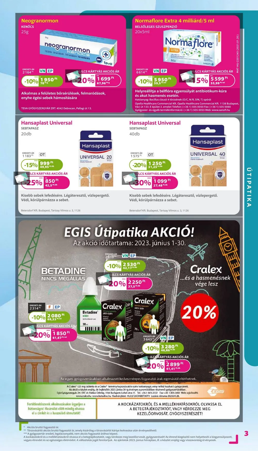 Kulcs akciós újság Patikak 06.01–06.30 – 3. oldal